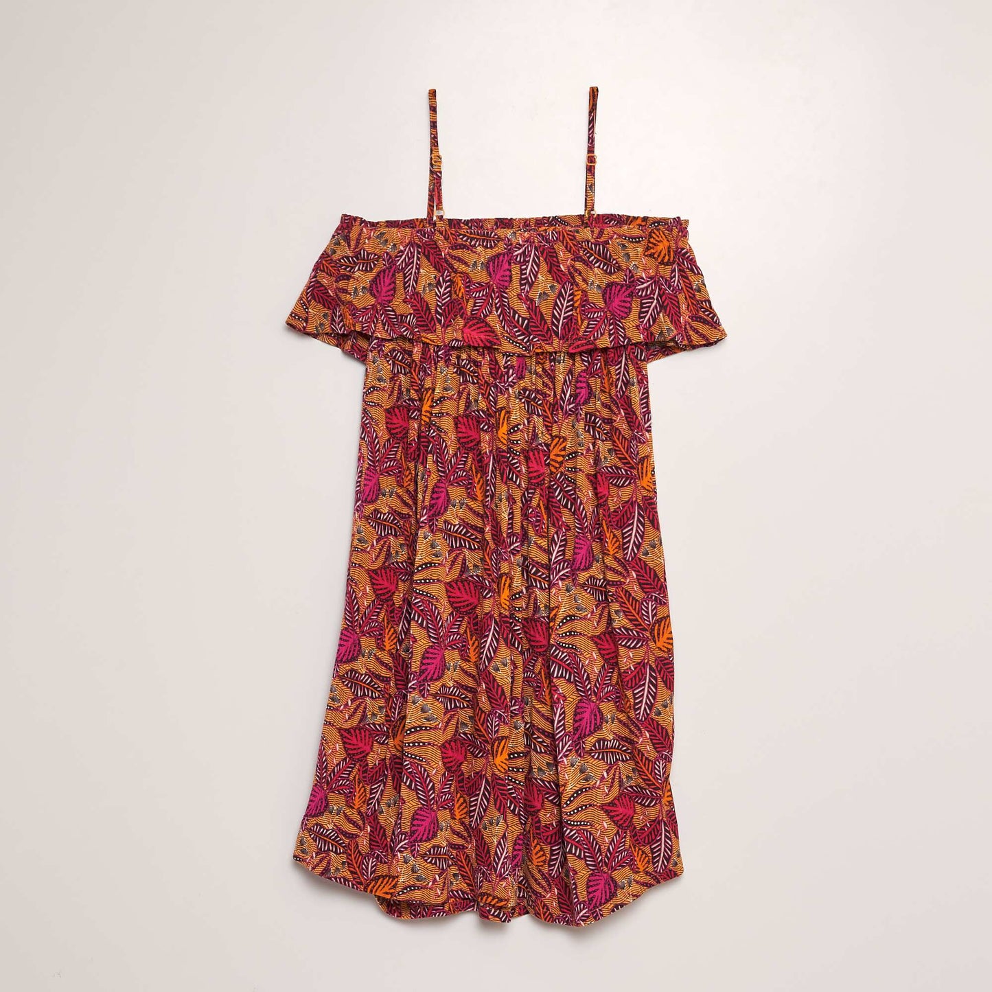 Robe en matière crêpée ORANGE