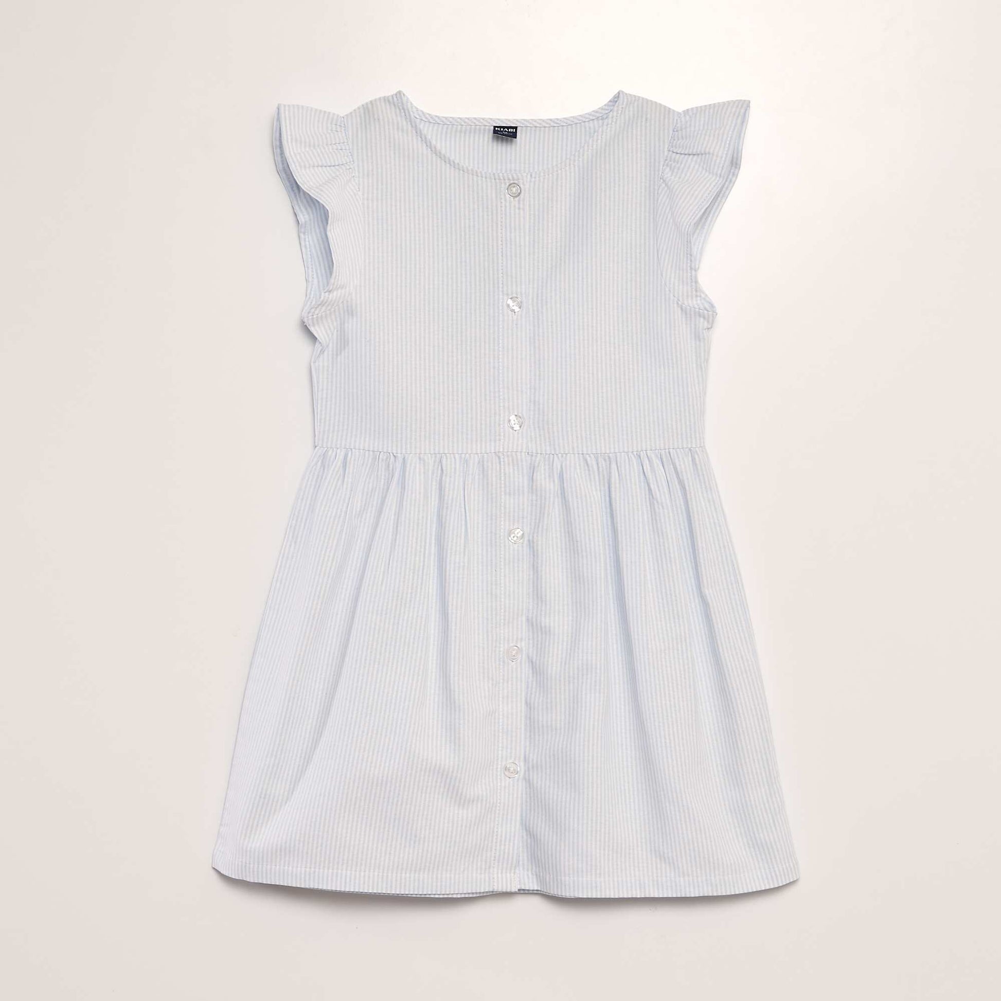 Robe à rayures en coton BLEU