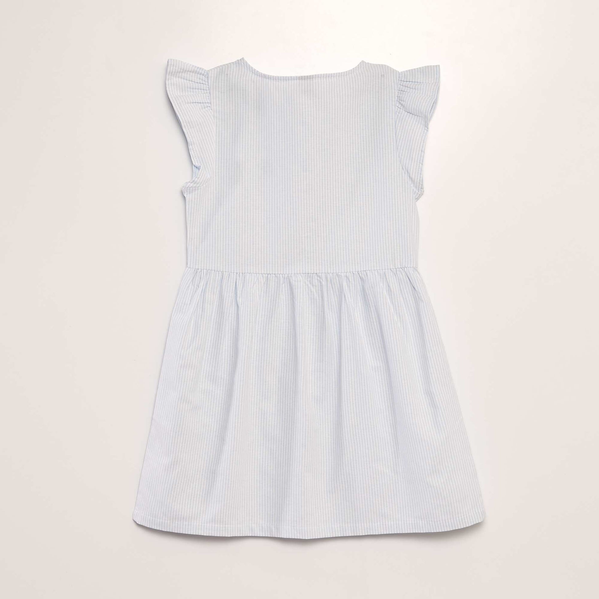 Robe à rayures en coton BLEU