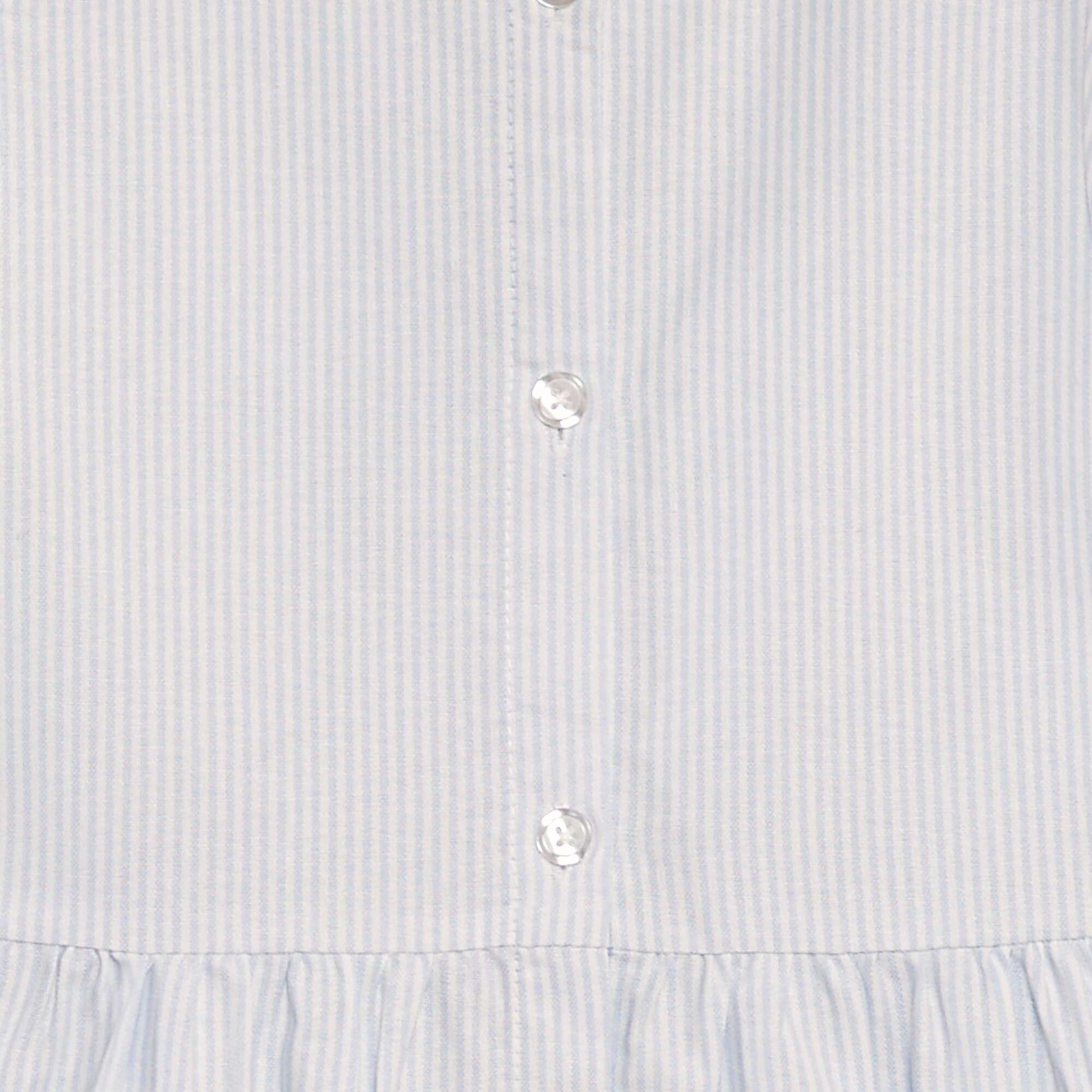 Robe à rayures en coton BLEU