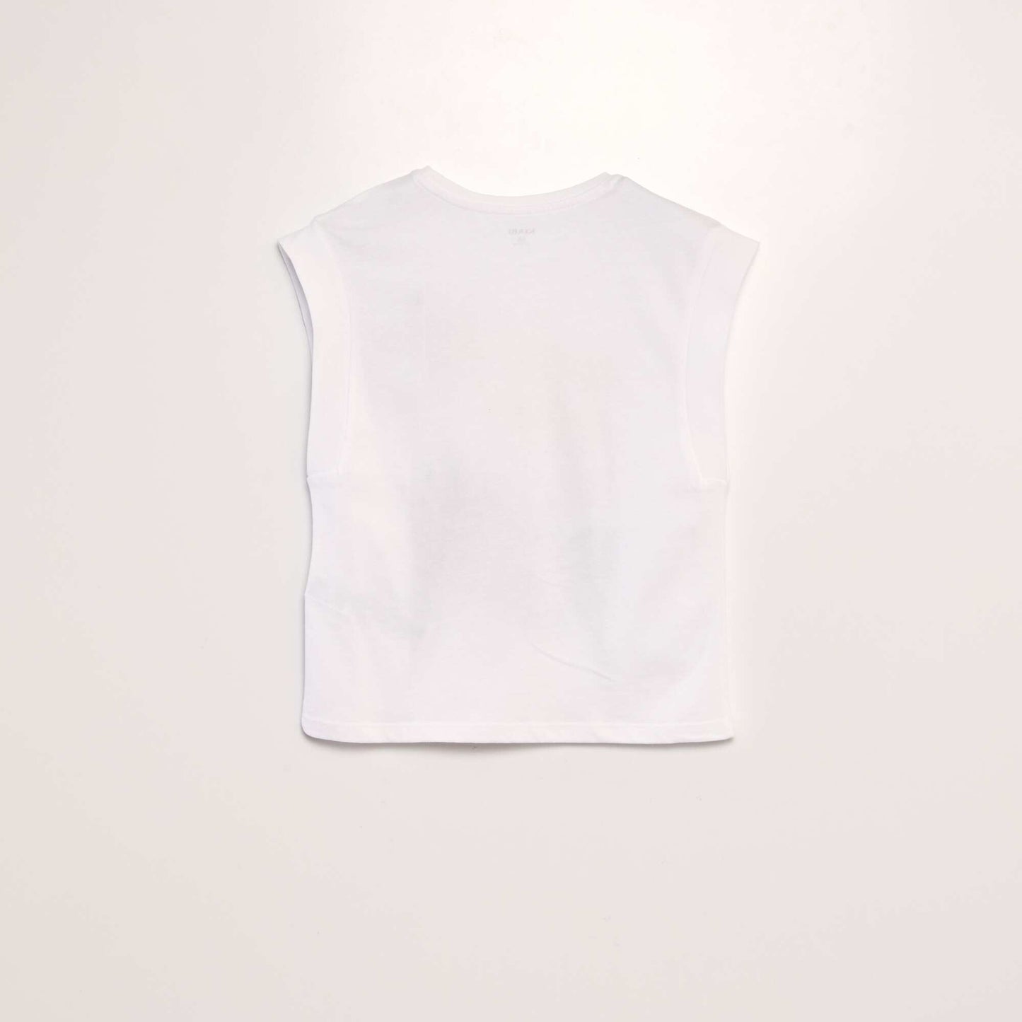 T-shirt en jersey avec manches très courtes BLANC