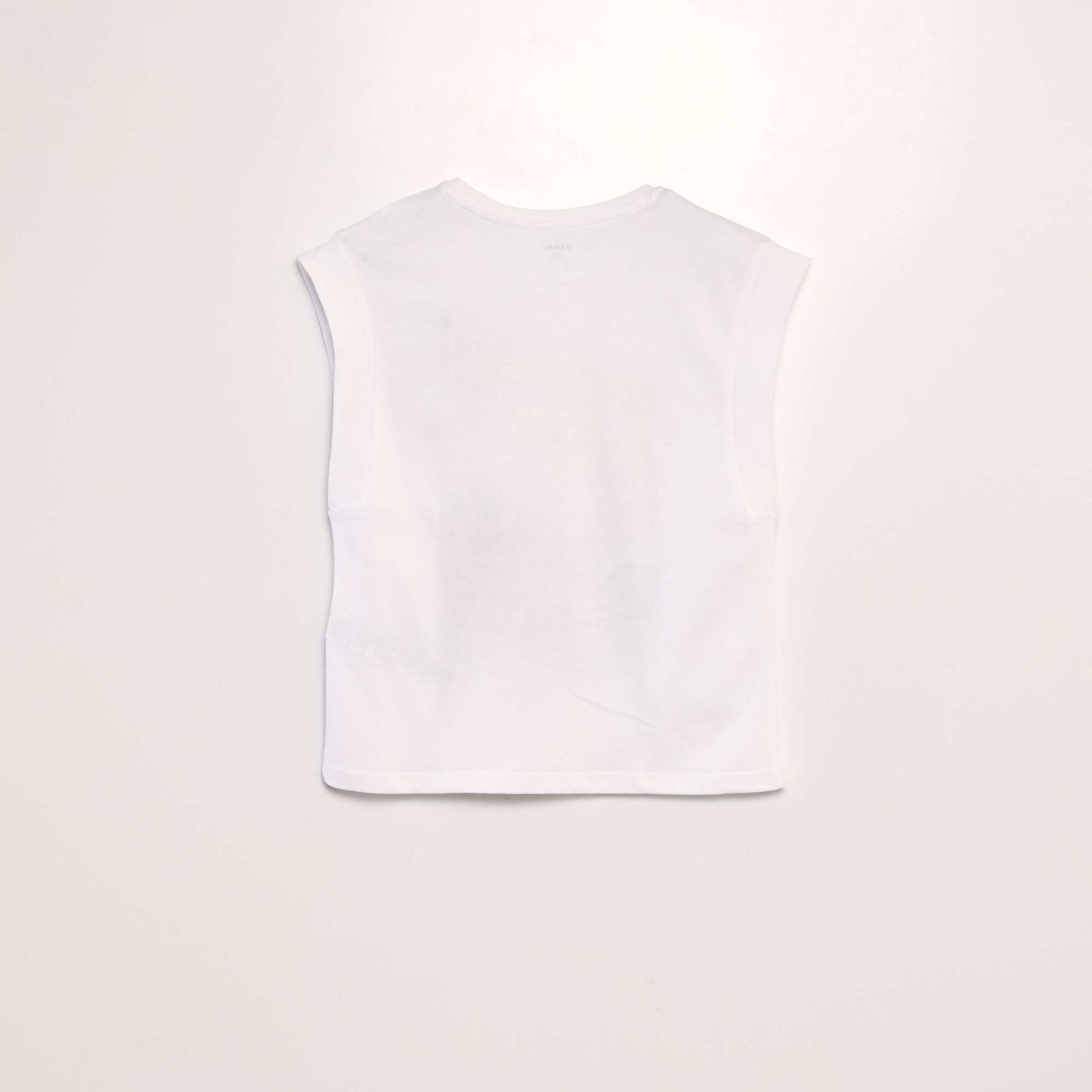 T-shirt en jersey avec manches très courtes BLANC
