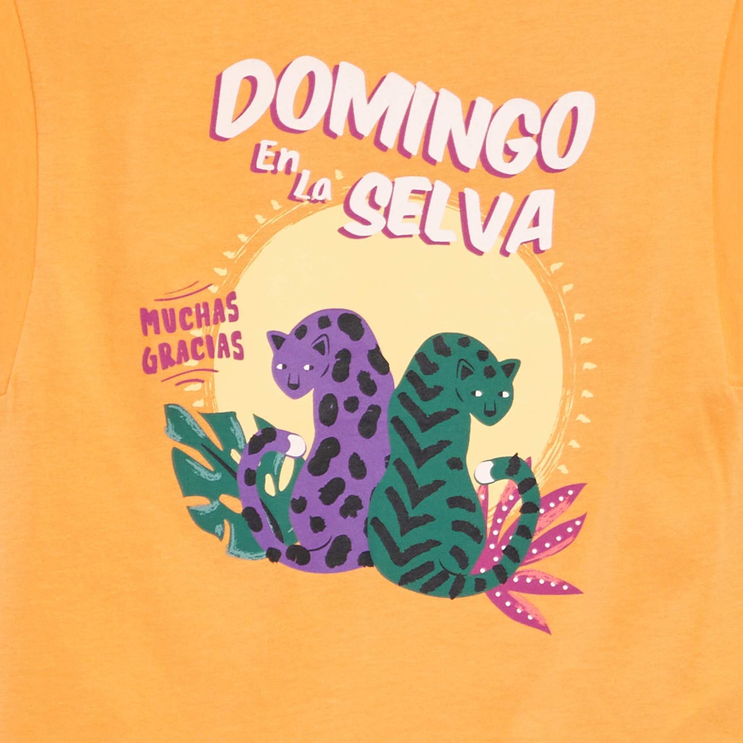 T-shirt en jersey avec manches très courtes ORANGE
