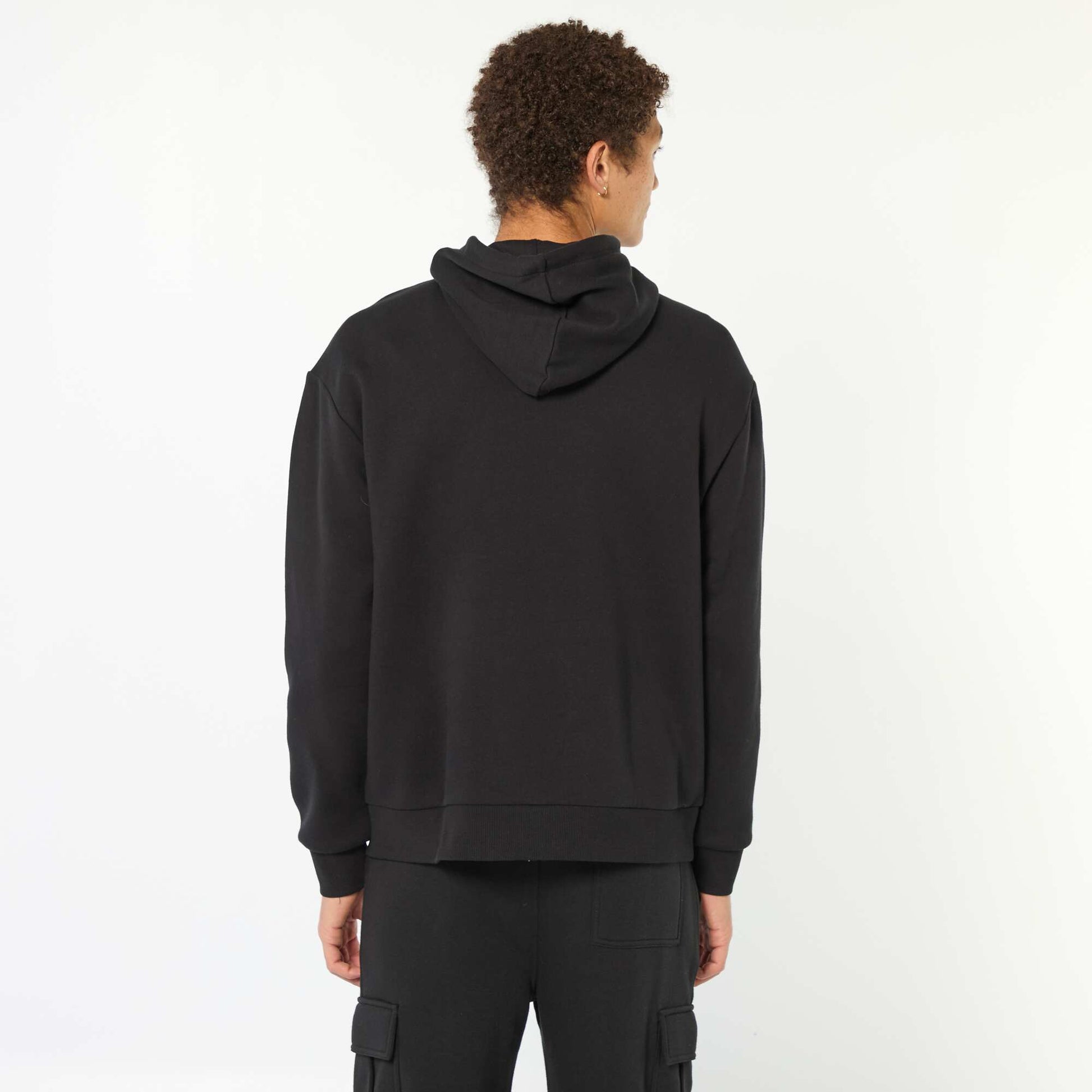 Sweat en molleton à capuche NOIR