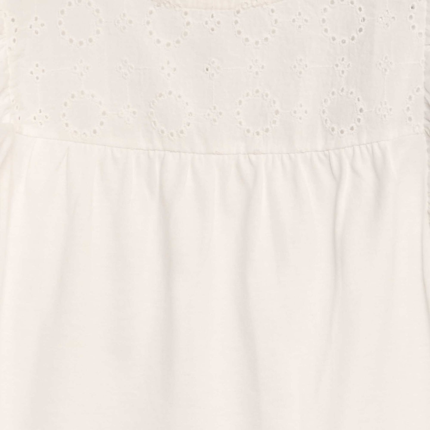 T-shirt avec broderie anglaise BLANC