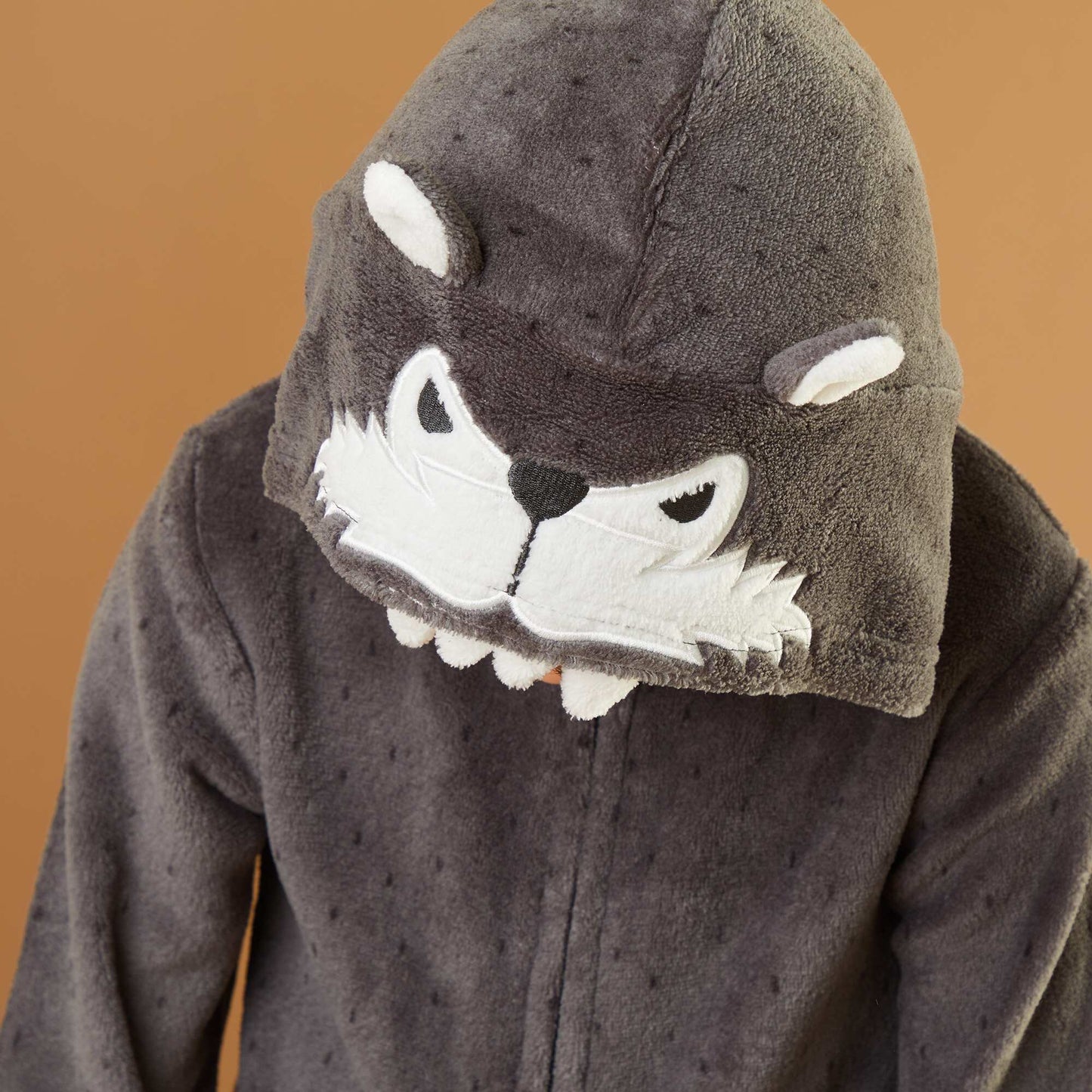 Combinaison de nuit en polaire 'ours' GRIS