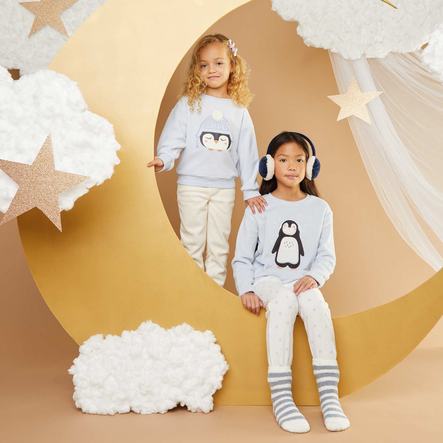 Ensemble pyjama polaire 'pingouin' - 2 pièces BLEU
