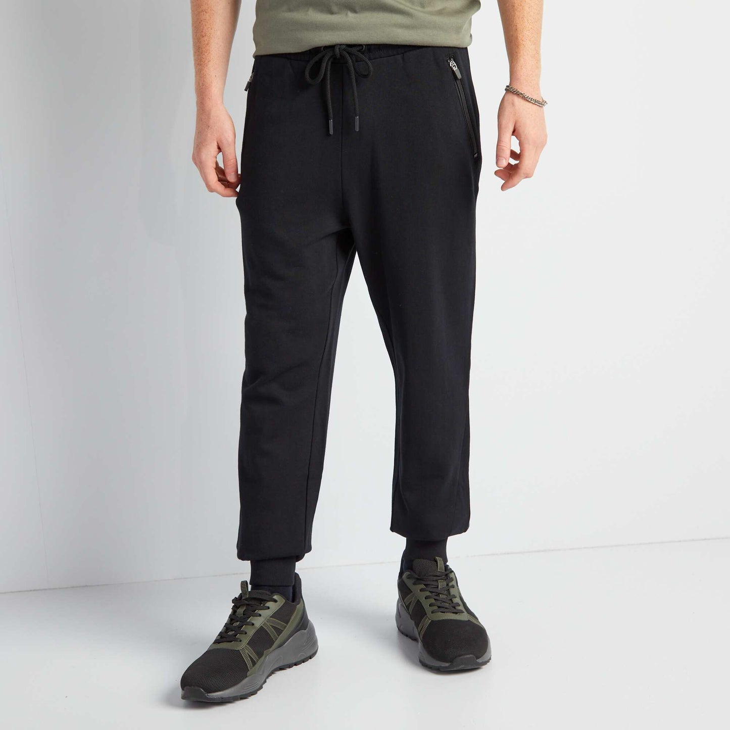 Pantalon de jogging en molleton léger NOIR