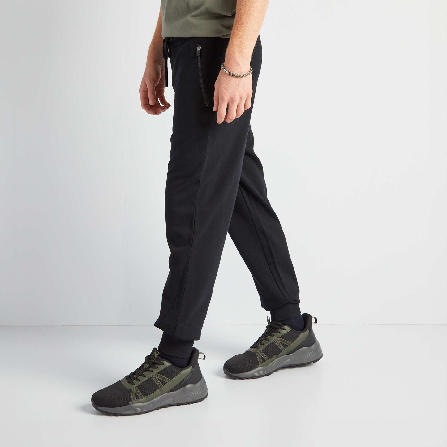Pantalon de jogging en molleton léger NOIR