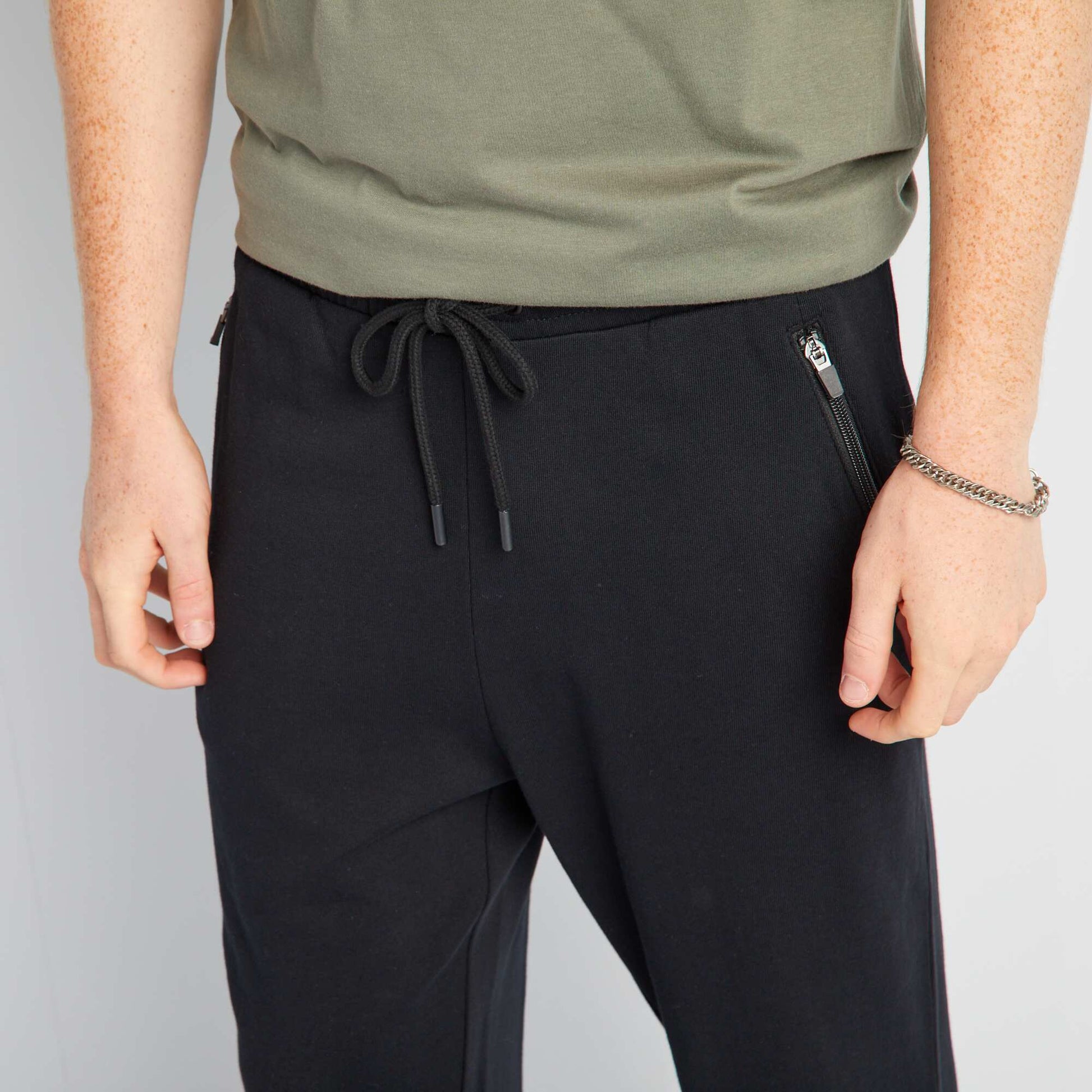 Pantalon de jogging en molleton léger NOIR