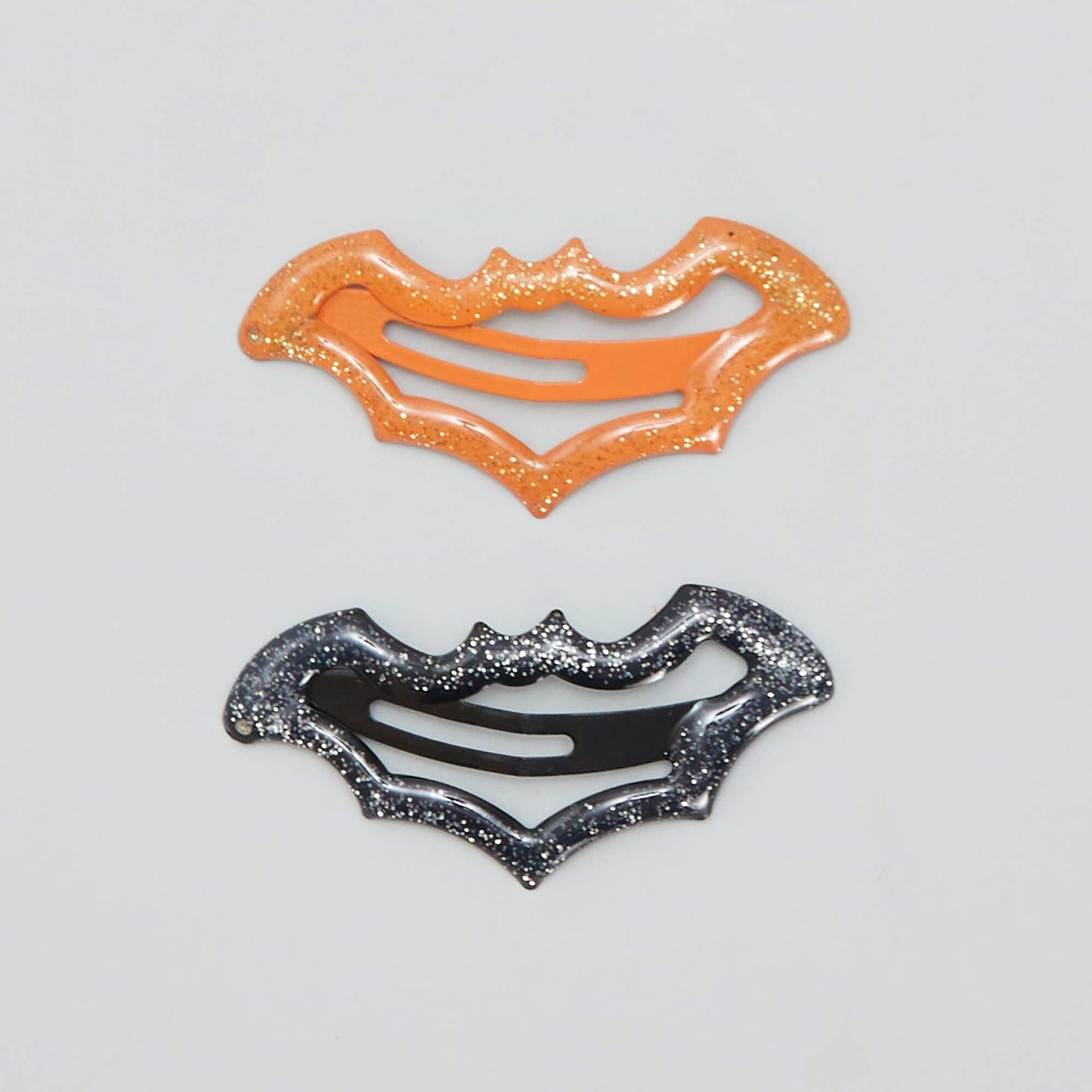 Barrettes halloween - Lot de 2 NOIR/ORANGE