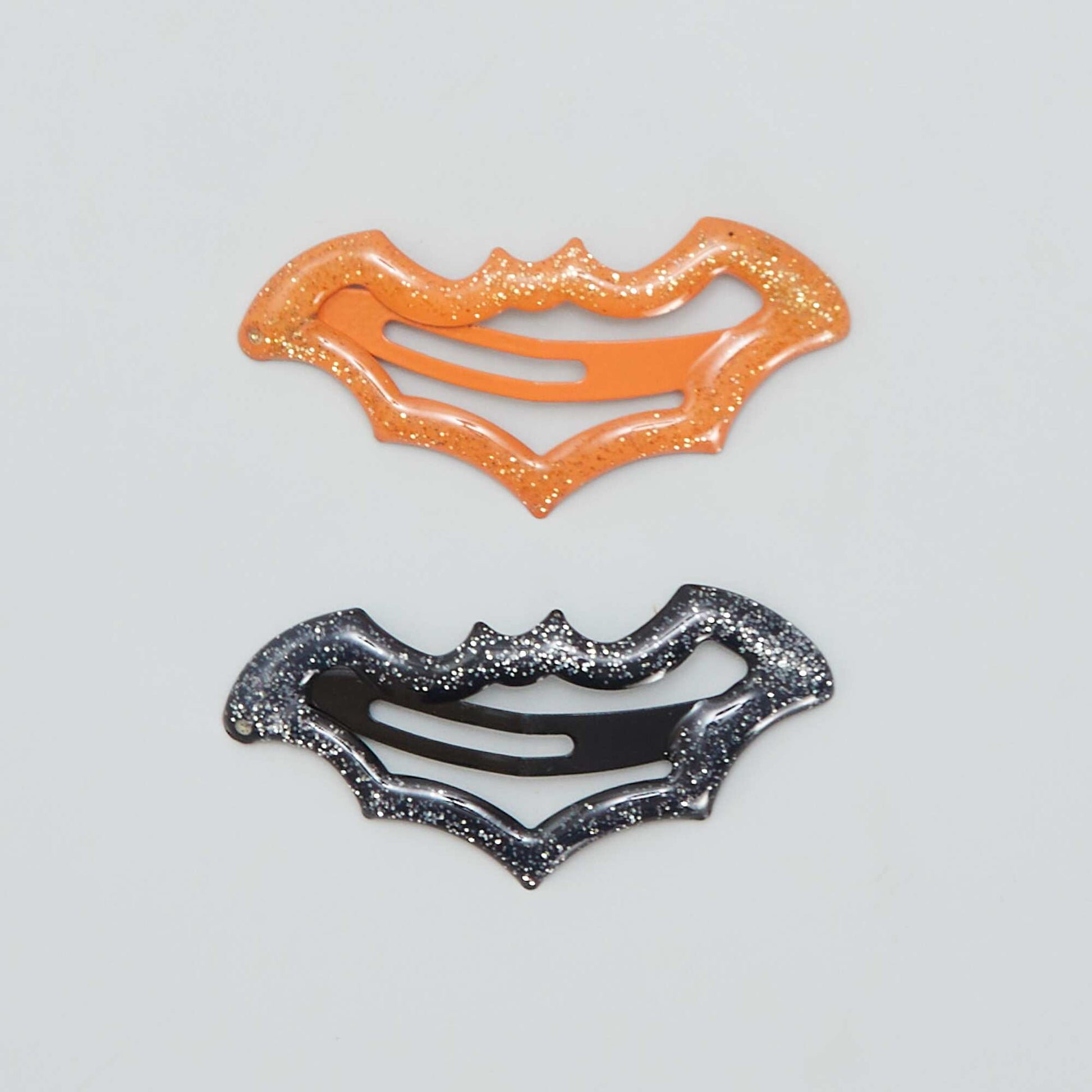 Barrettes halloween - Lot de 2 NOIR/ORANGE