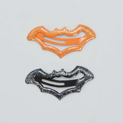 Barrettes halloween - Lot de 2 NOIR/ORANGE