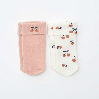 Lot de 2 paires de chaussettes naissances BLANC