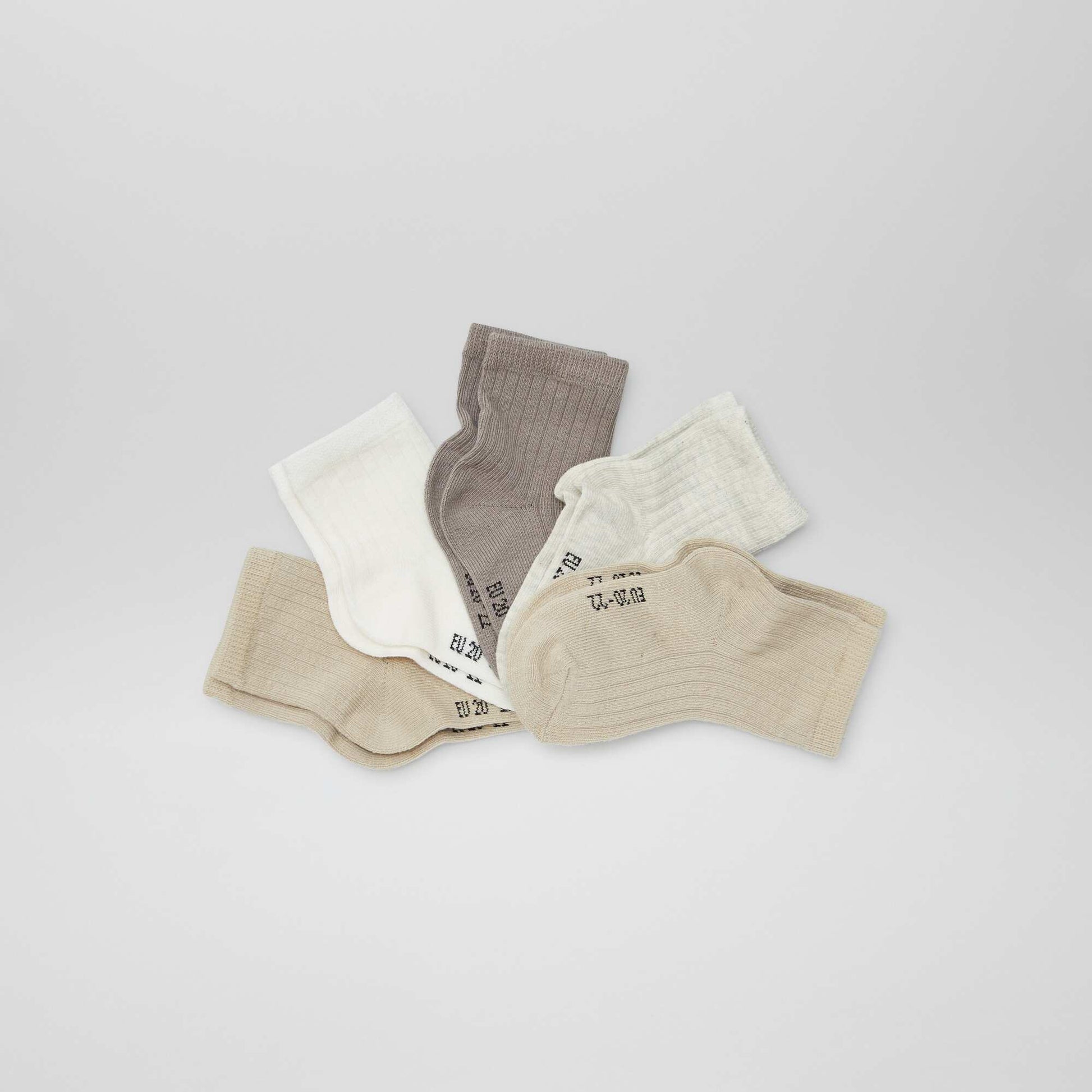 Lot de 3 paires de chaussettes naissance BEIGE