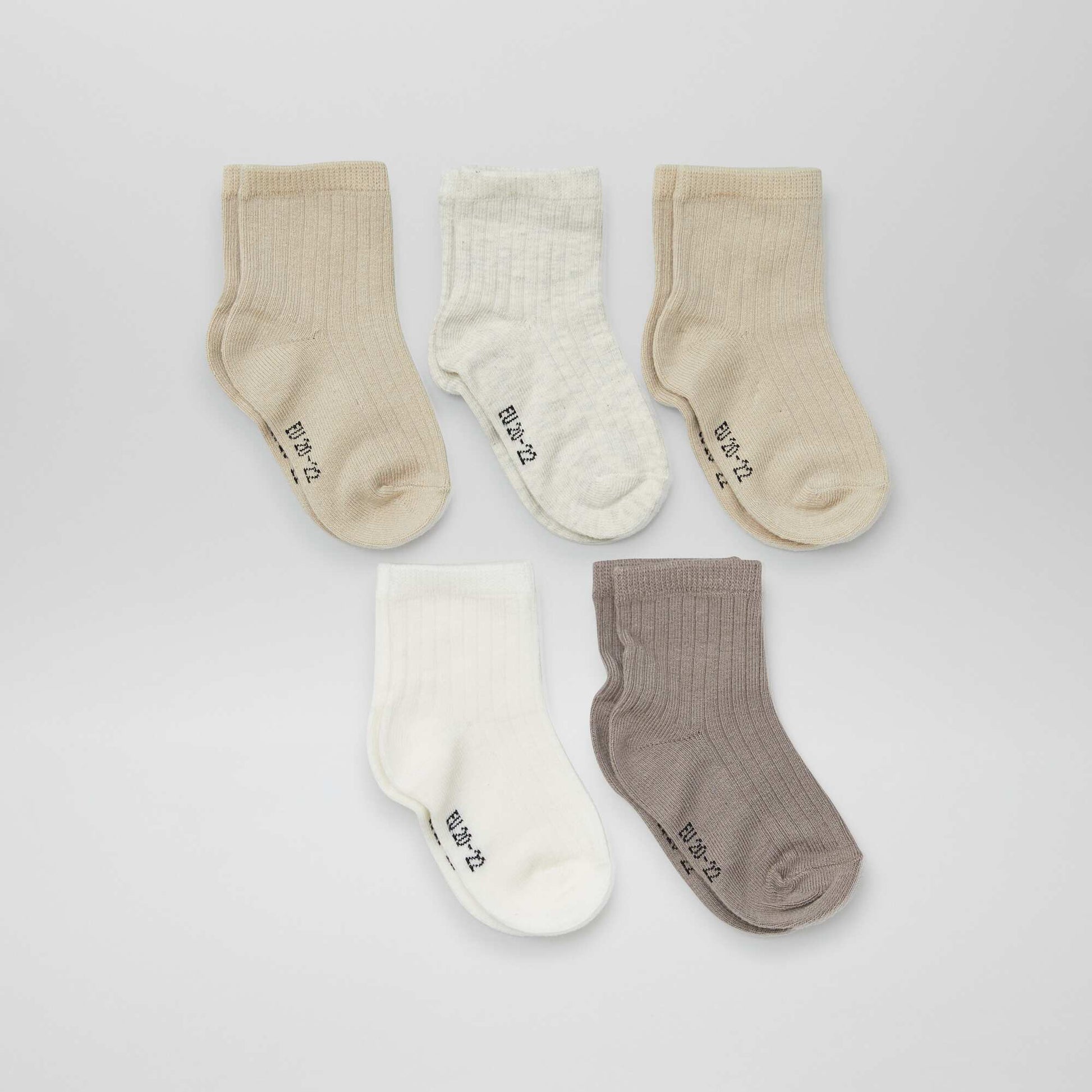 Lot de 3 paires de chaussettes naissance BEIGE
