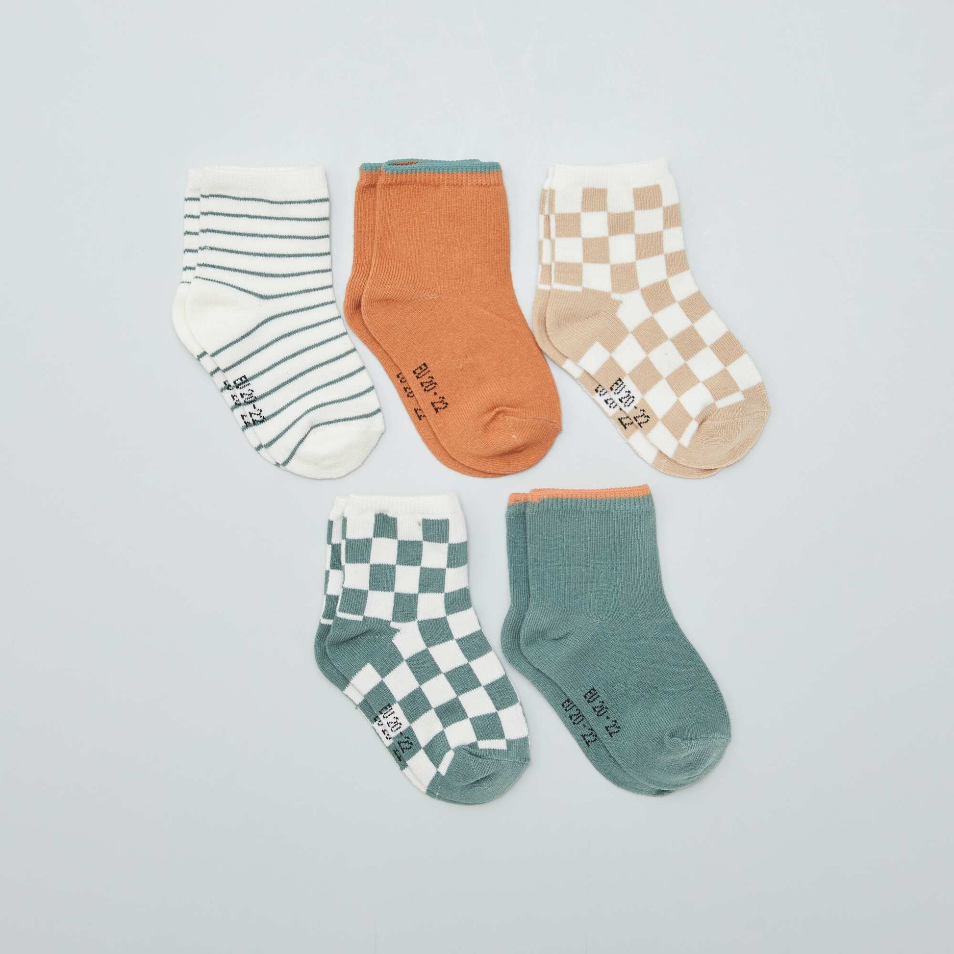 Lot de 5 paires de chaussettes en maille stretch VERT