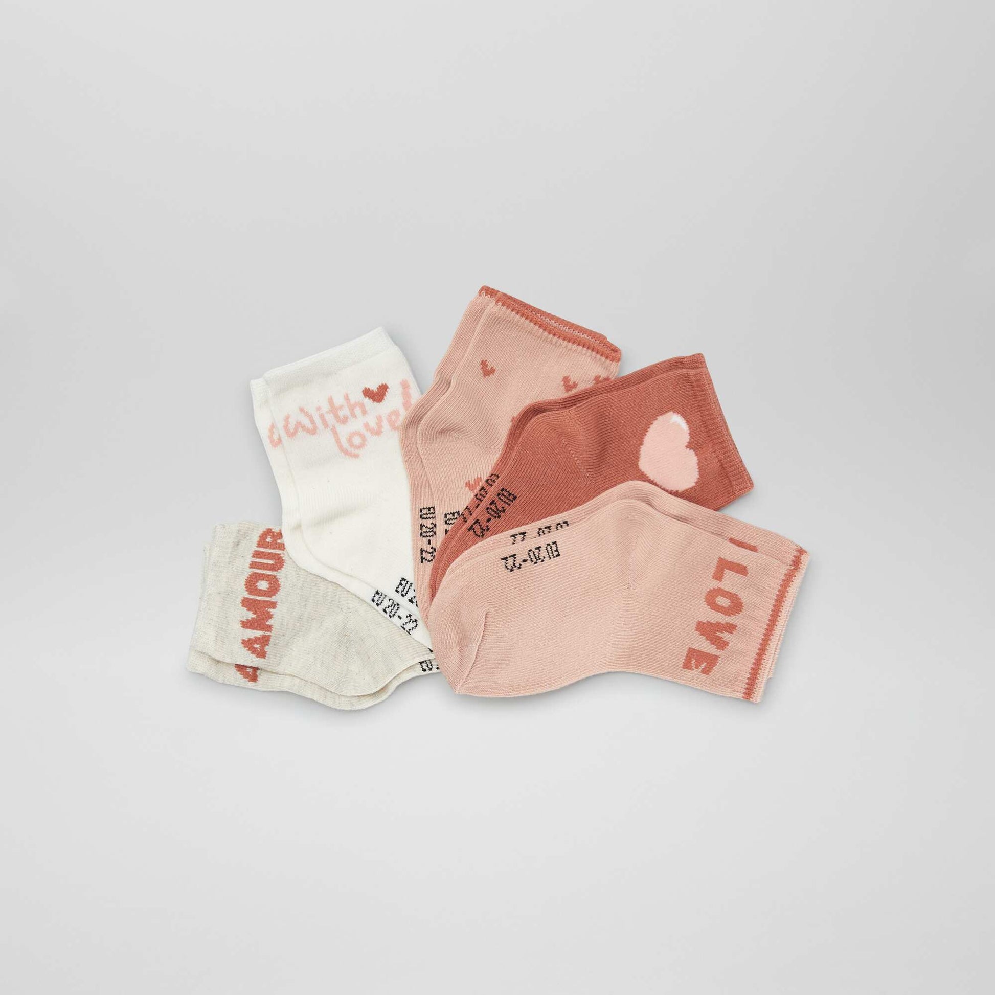 Lot de 5 paires de chaussettes en maille stretch ORANGE