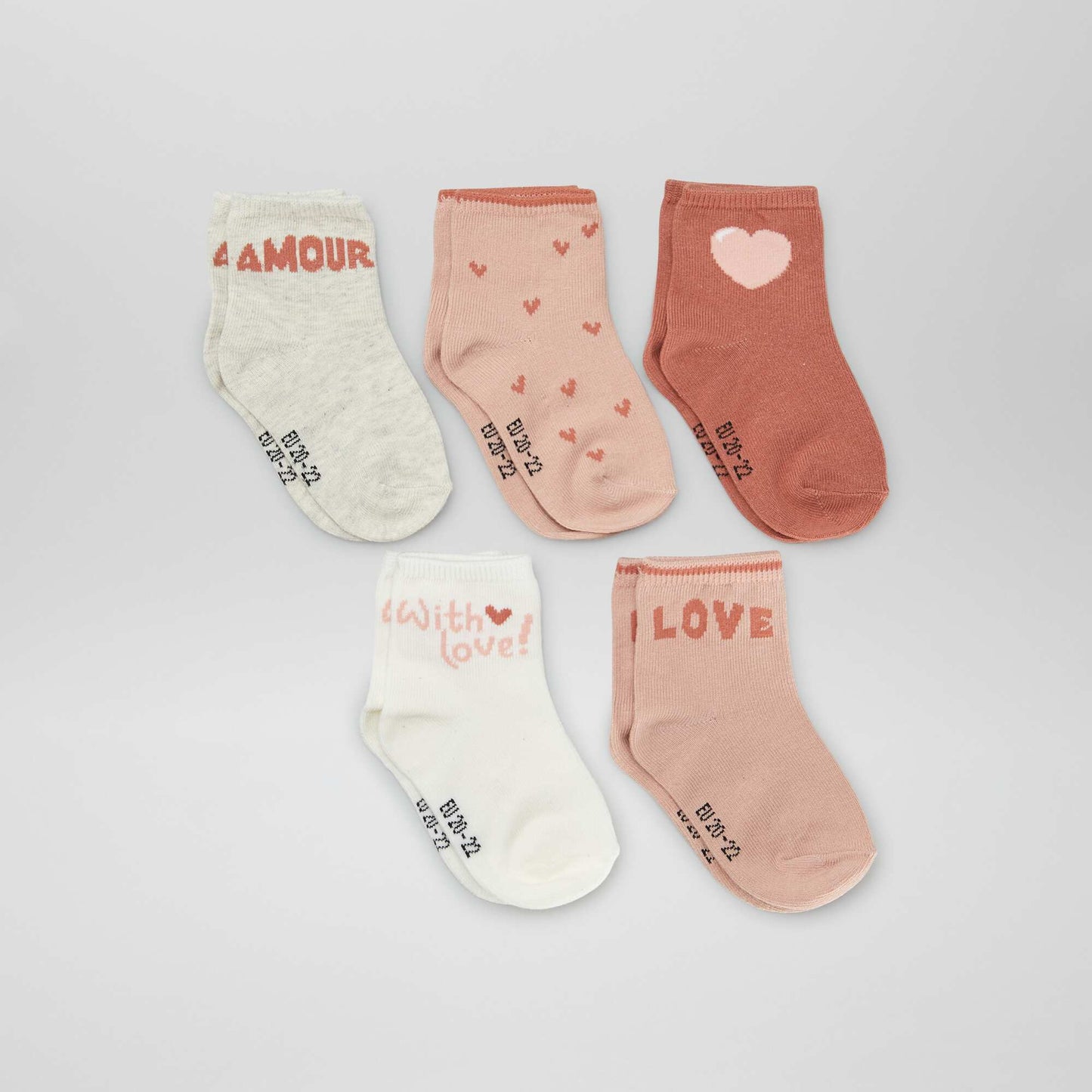 Lot de 5 paires de chaussettes en maille stretch ORANGE