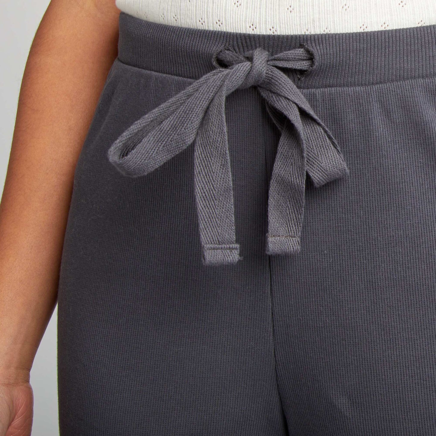 Pantalon de pyjama large rib BLEU