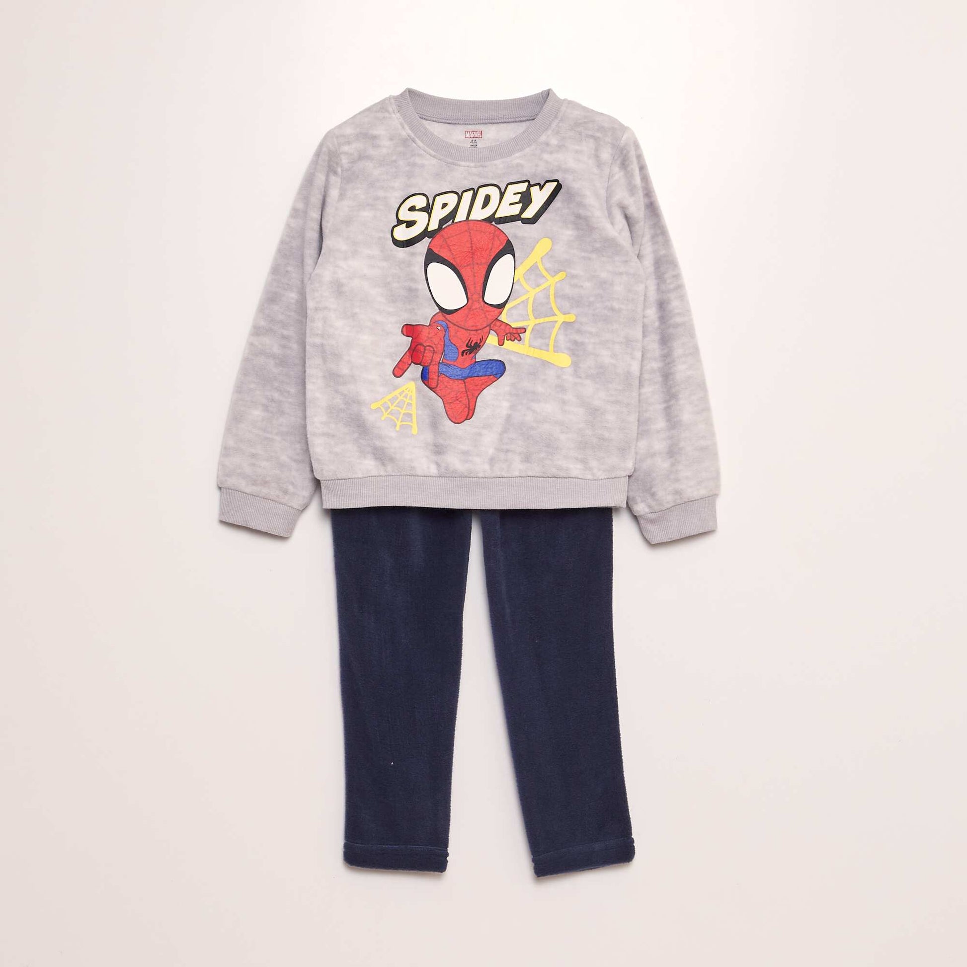 Ensemble pyjama polaire 'Spider-man' - 2 pièces GRIS/BLEU