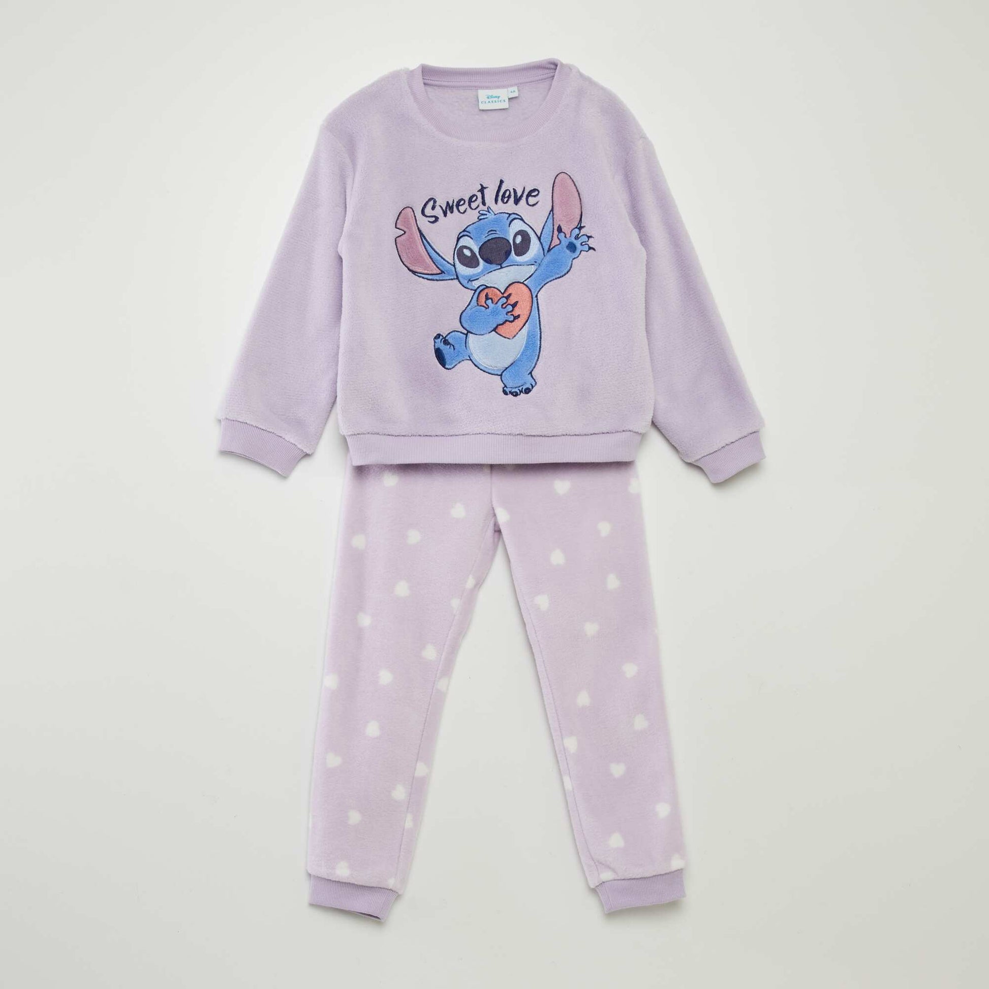 Ensemble pyjama polaire 'Stitch' 'Disney' - 2 pièces VIOLET