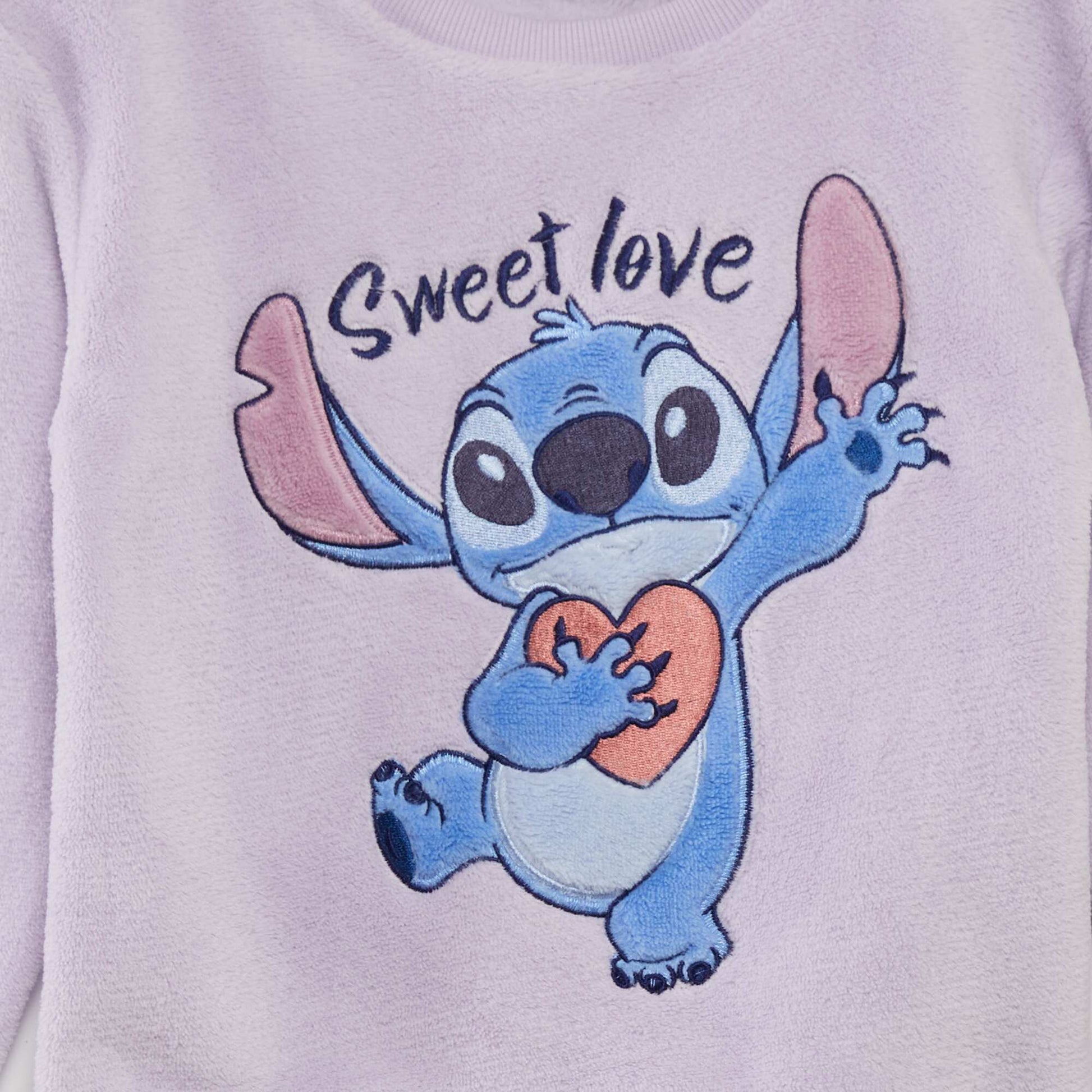 Ensemble pyjama polaire 'Stitch' 'Disney' - 2 pièces VIOLET