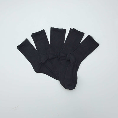 Lot de 5 paires de chaussettes hautes en maille NOIR