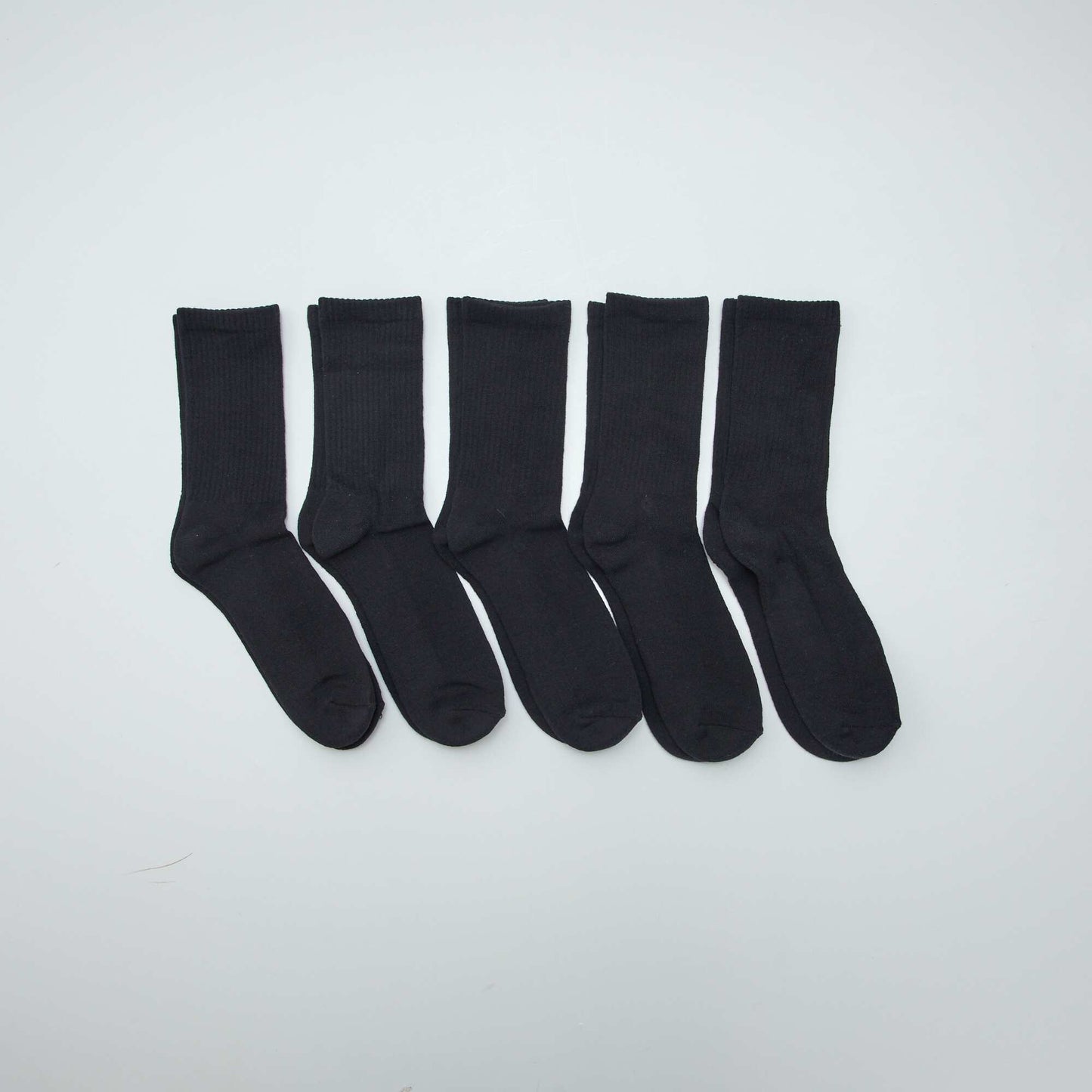 Lot de 5 paires de chaussettes hautes en maille NOIR