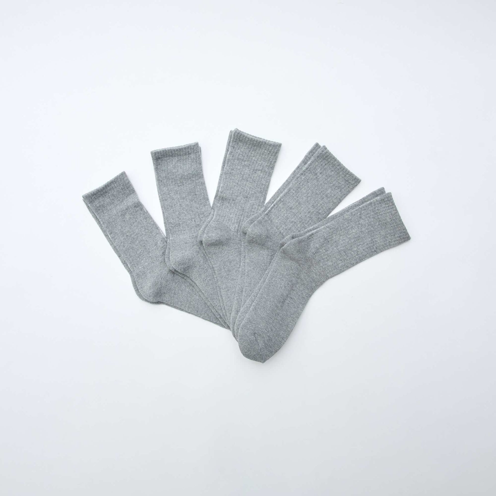Lot de 5 paires de chaussettes hautes en maille GRIS