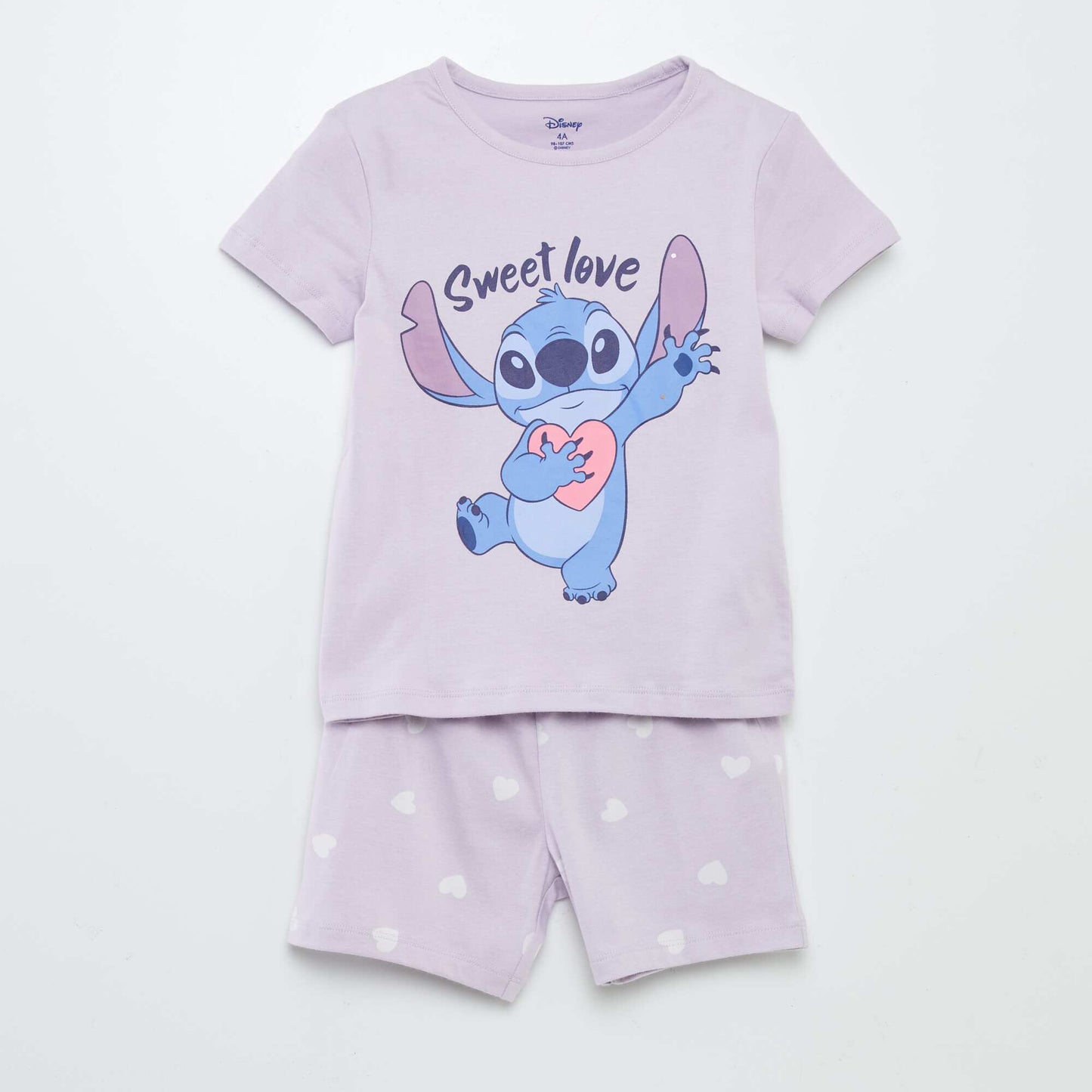 Ensemble pyjama court 'Stitch' - 2 pièces VIOLET
