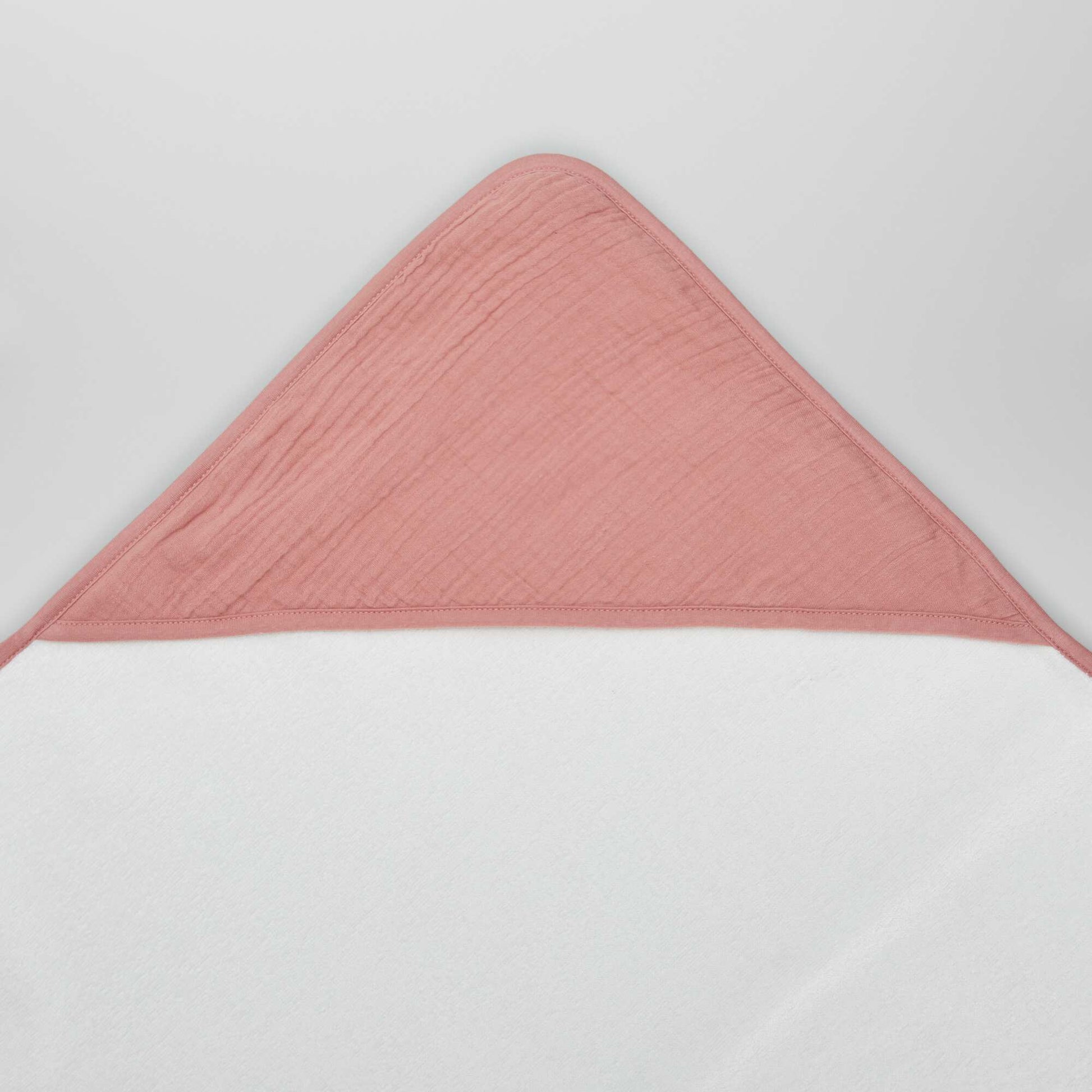 Cape de bain en éponge et gaze de coton ROSE