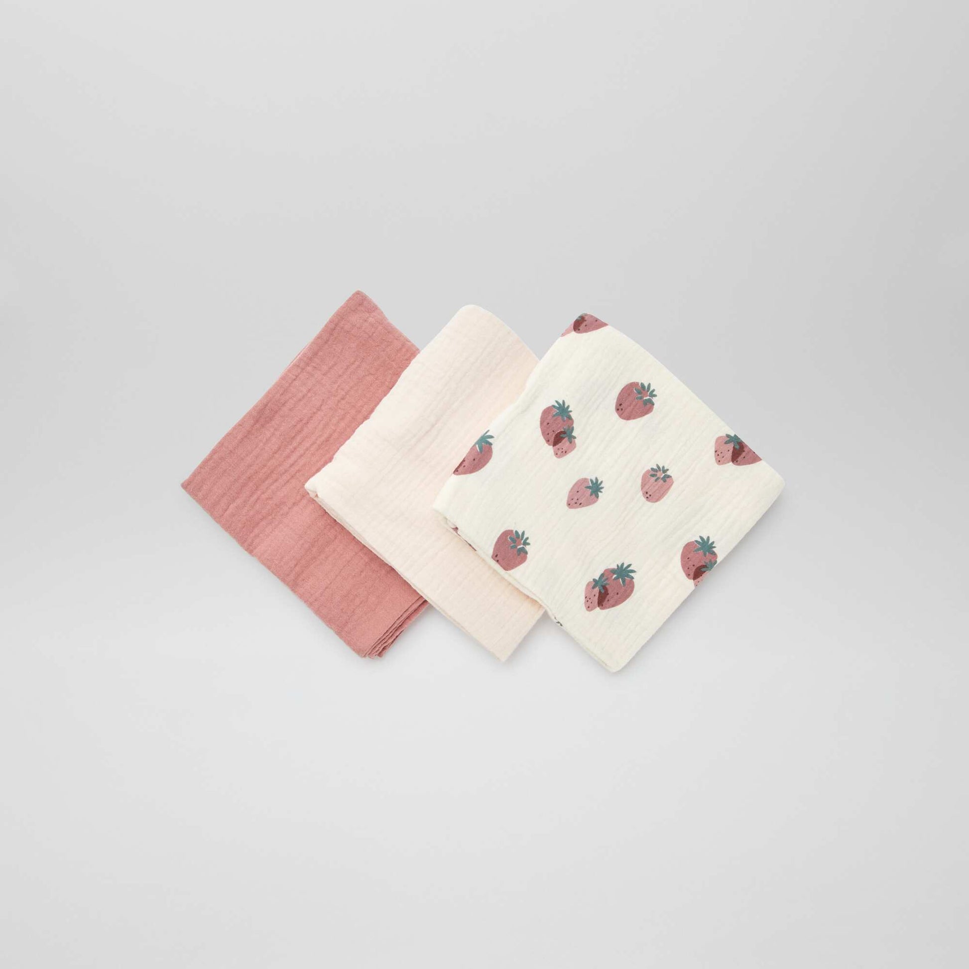 Lot de 3 langes BLANC