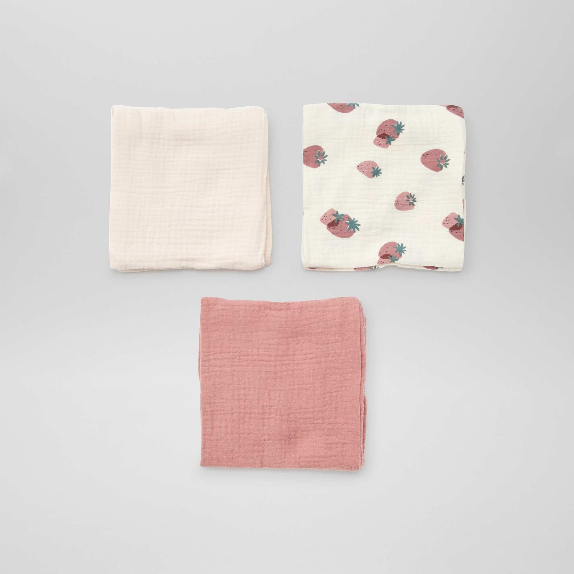 Lot de 3 langes BLANC