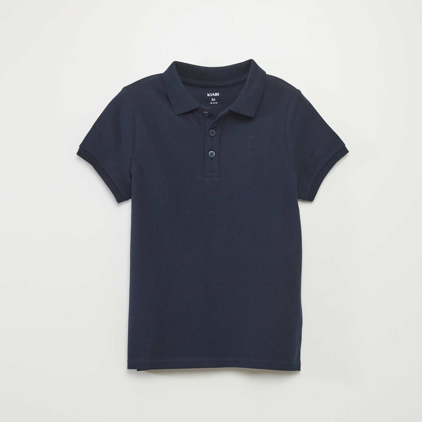 Polo basique en coton BLEU