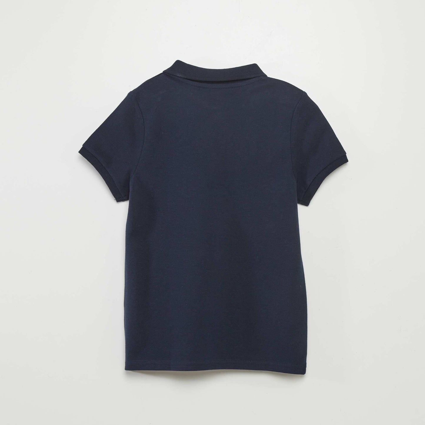 Polo basique en coton BLEU