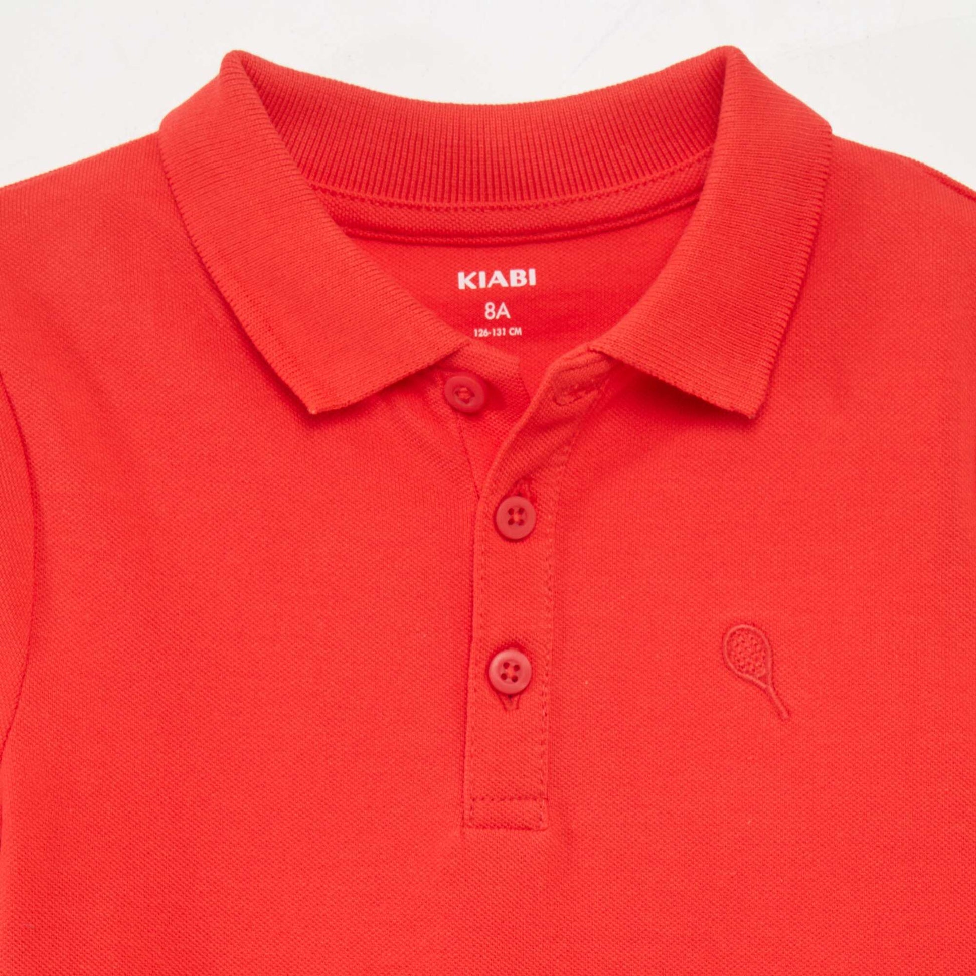 Polo basique en coton ROUGE