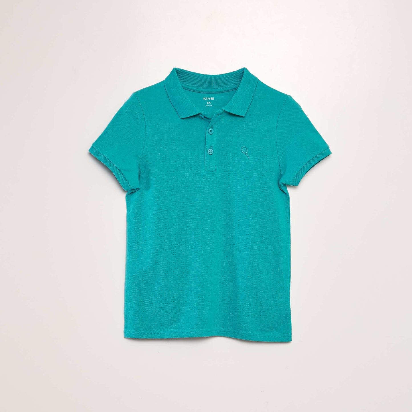 Polo basique en coton BLEU