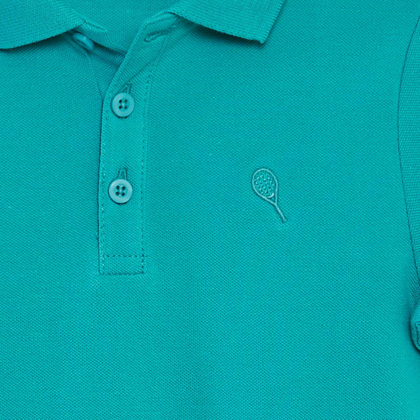 Polo basique en coton BLEU