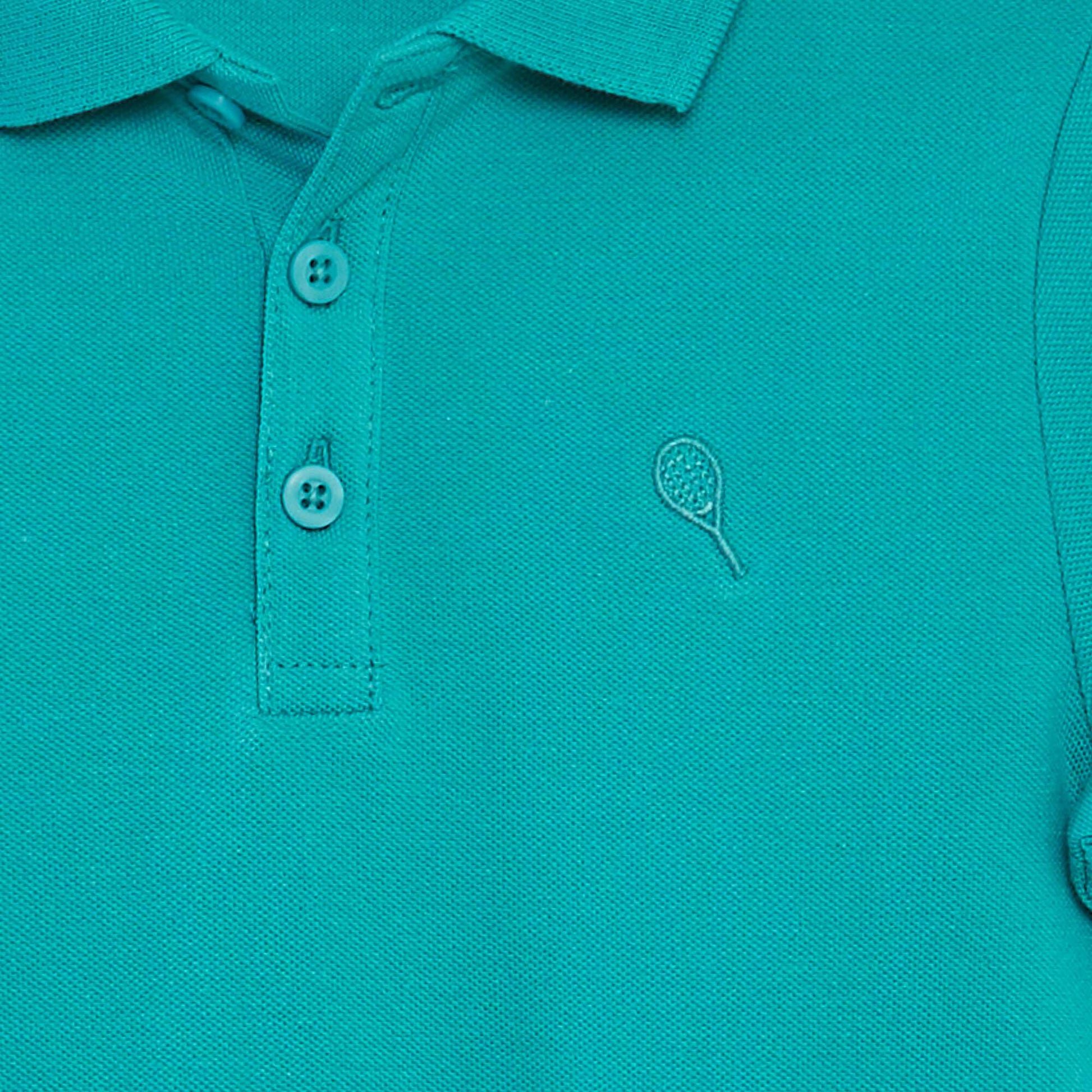 Polo basique en coton BLEU