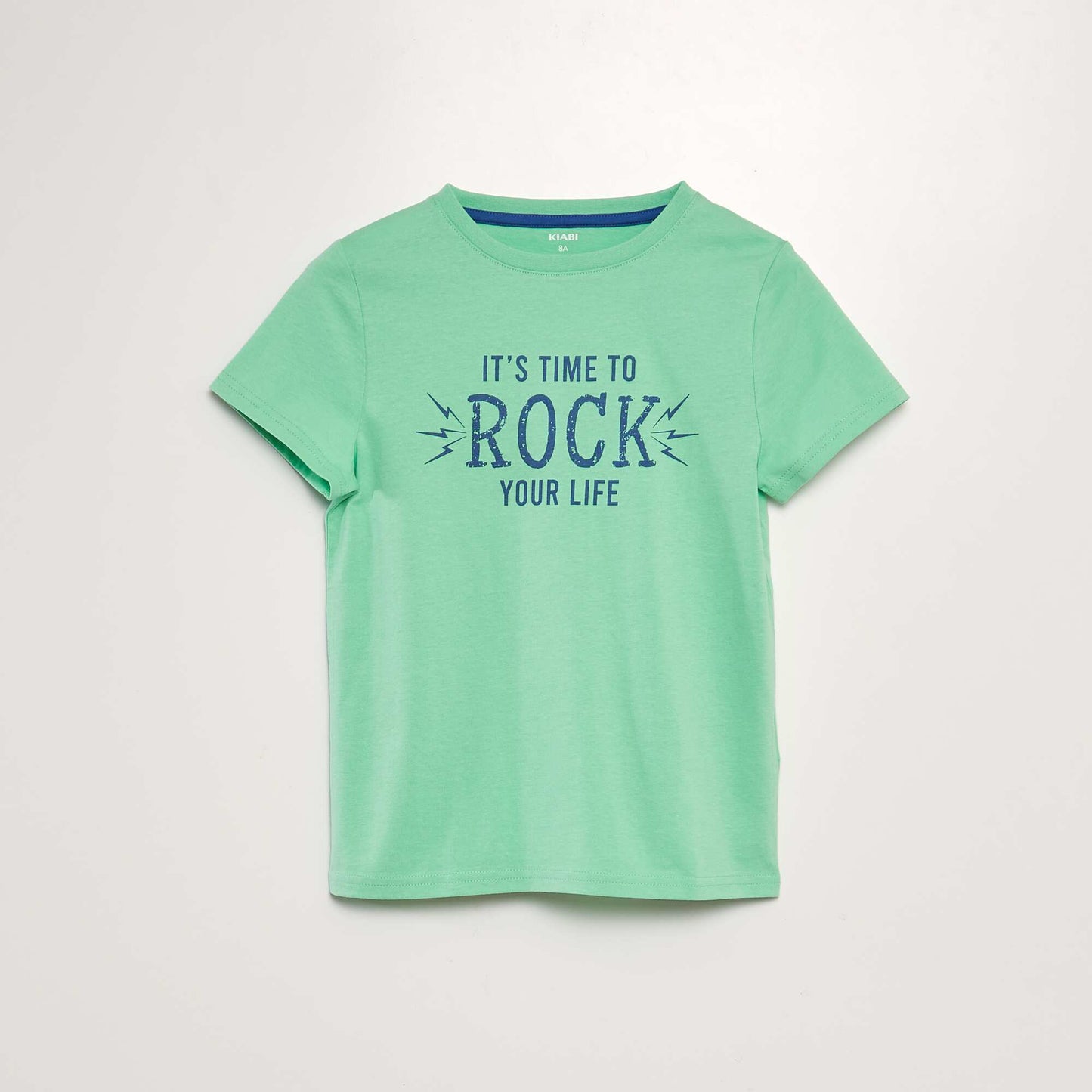 T-shirt en jersey à col rond VERT