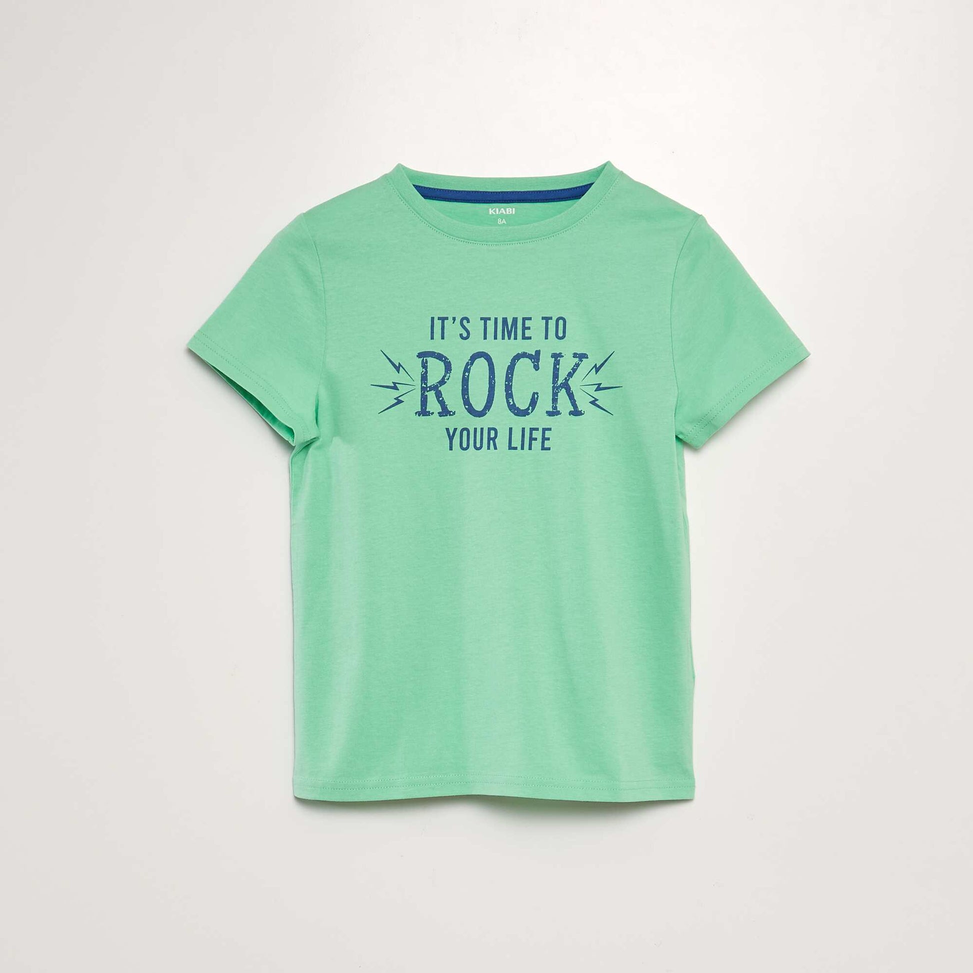 T-shirt en jersey à col rond VERT