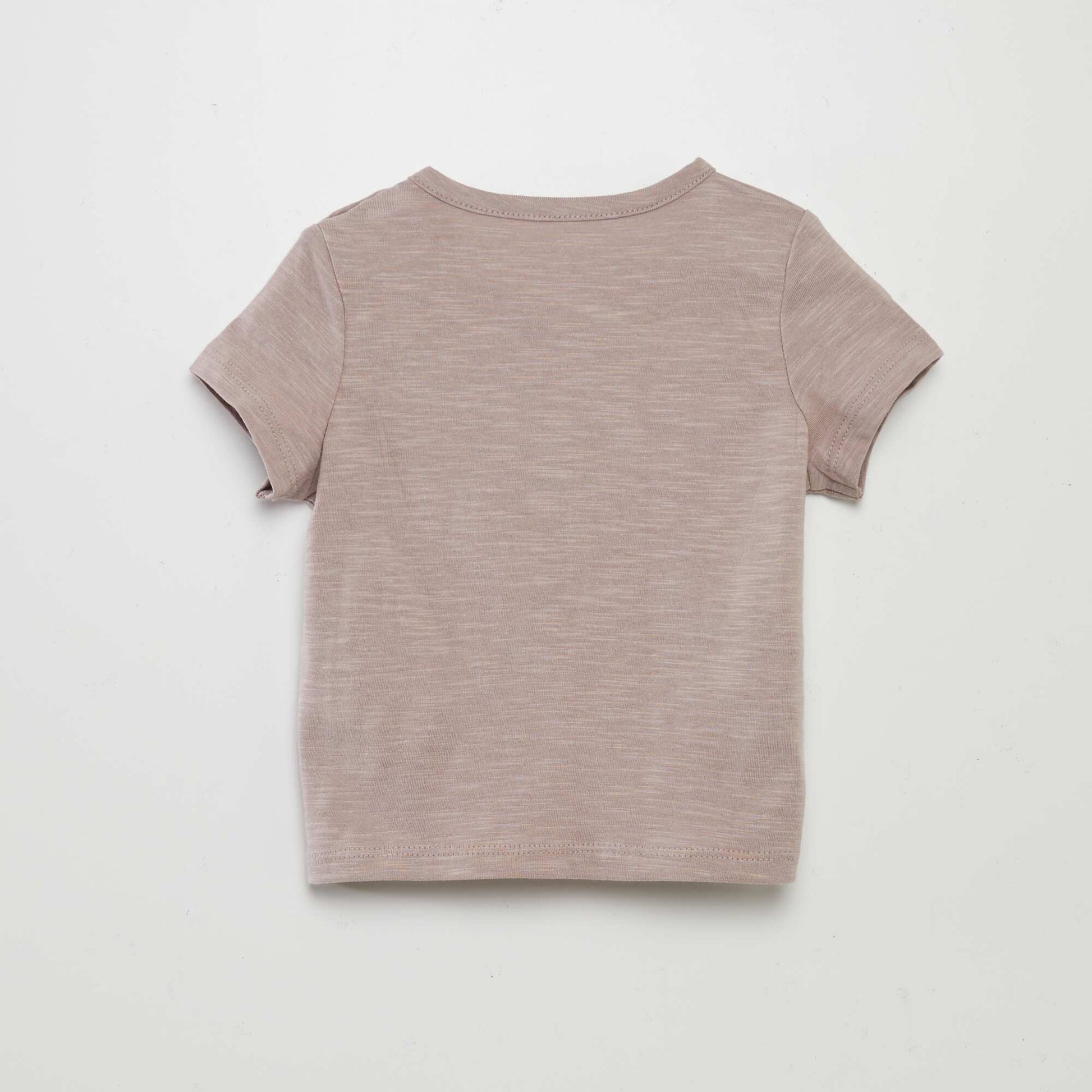 Tee-shirt chiné à message VIOLET