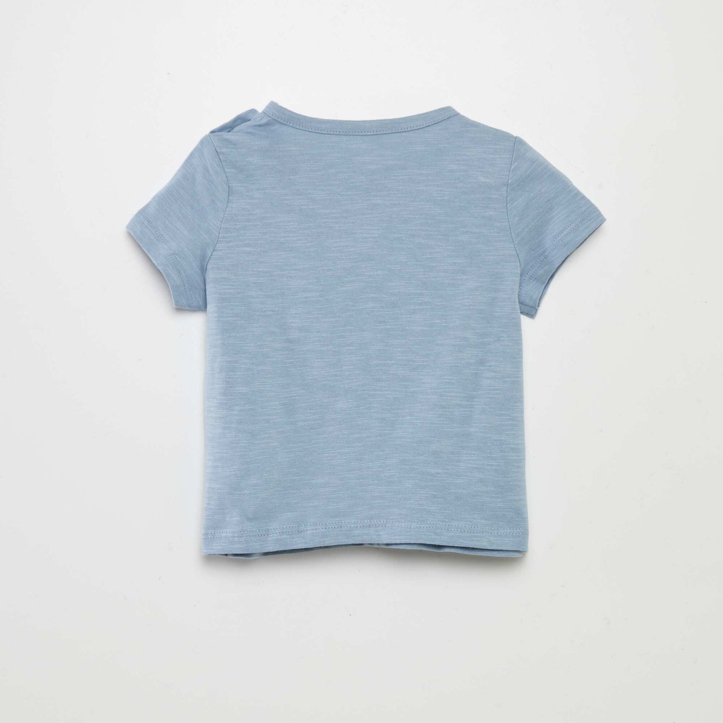 Tee-shirt chiné à message BLEU