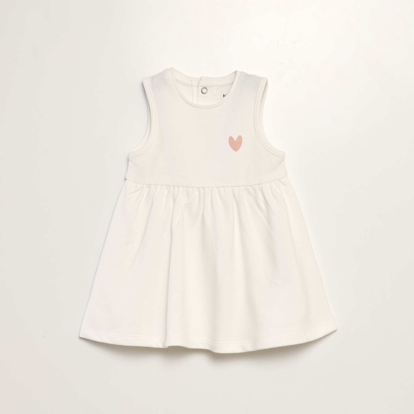 Robe évasée sans manches BLANC