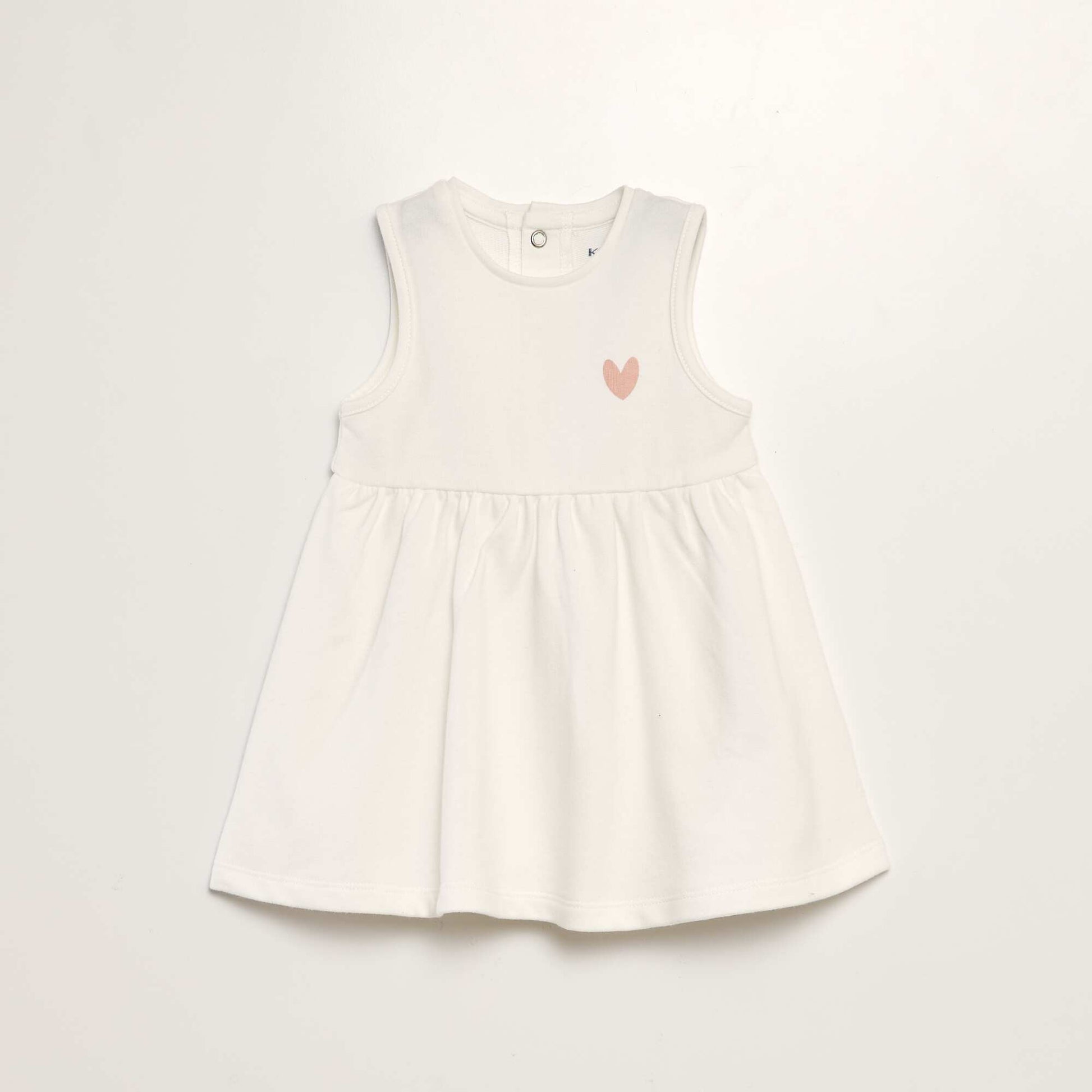 Robe évasée sans manches BLANC