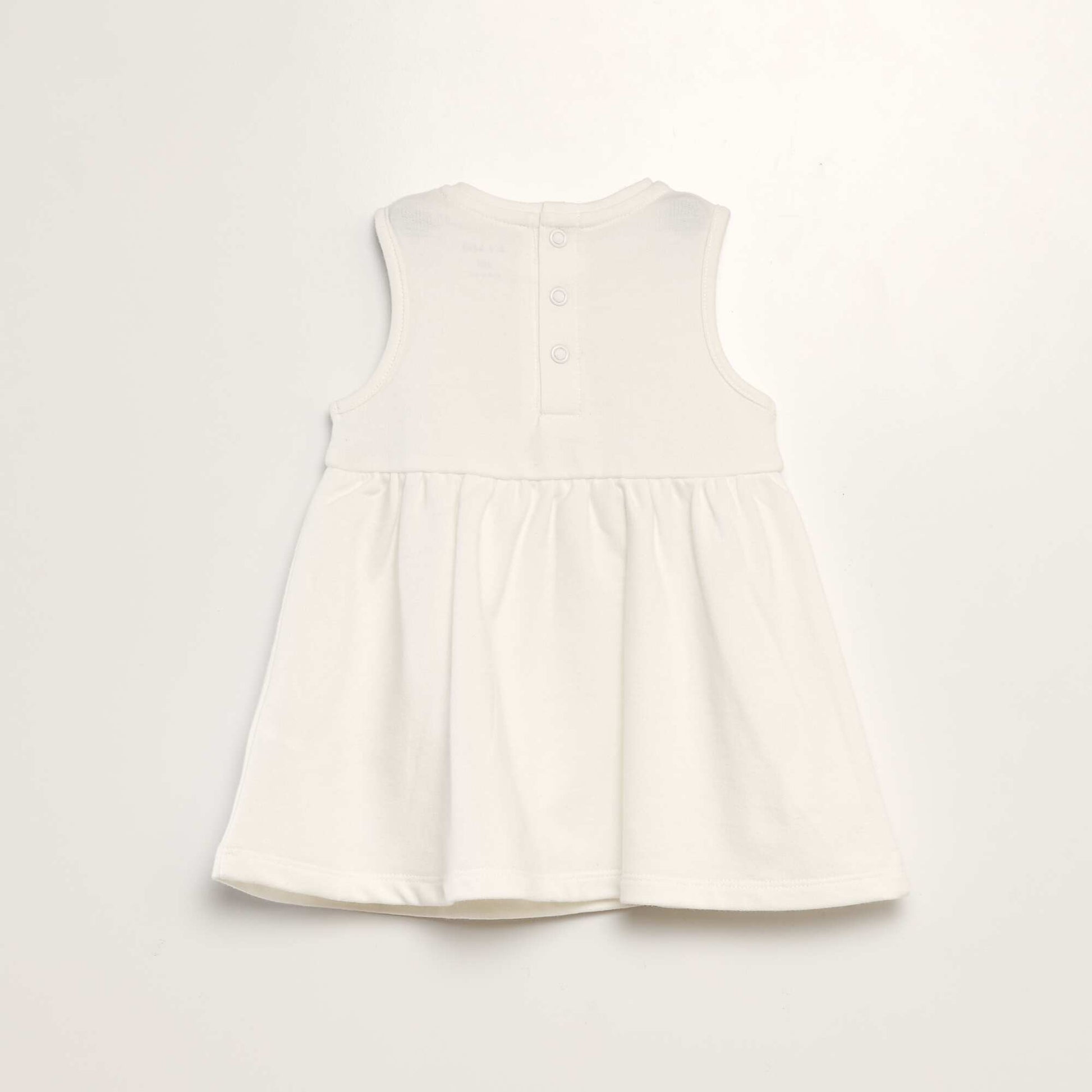 Robe évasée sans manches BLANC
