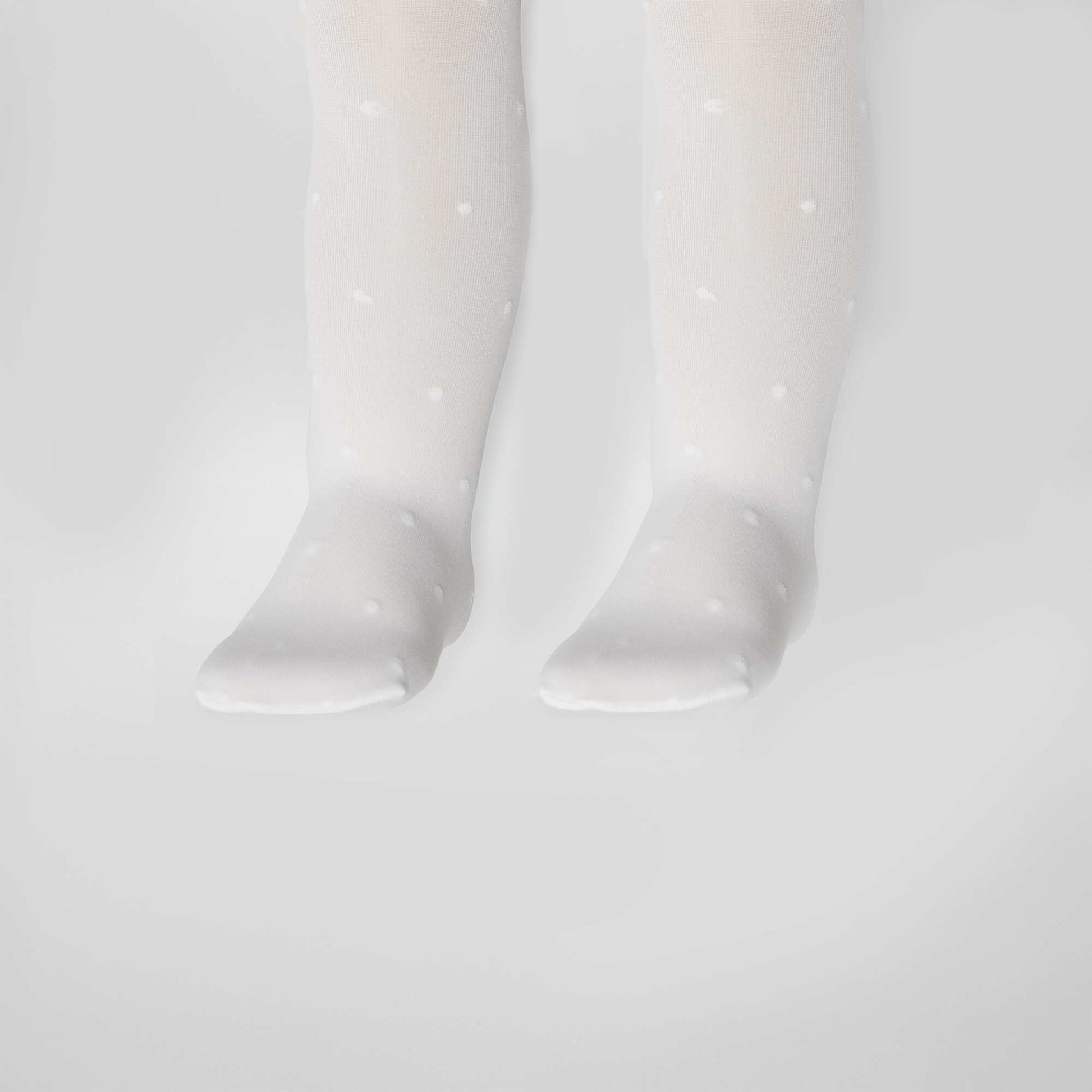 Lot de 2 paires de collants légers fantaisie BLANC