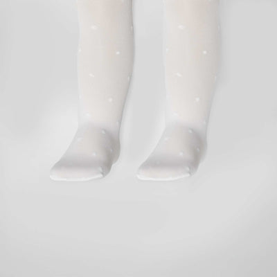 Lot de 2 paires de collants légers fantaisie BLANC