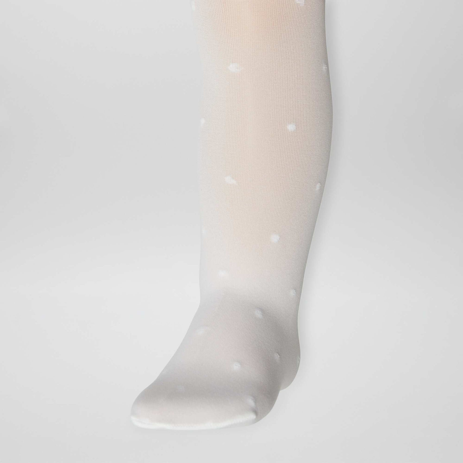 Lot de 2 paires de collants légers fantaisie BLANC